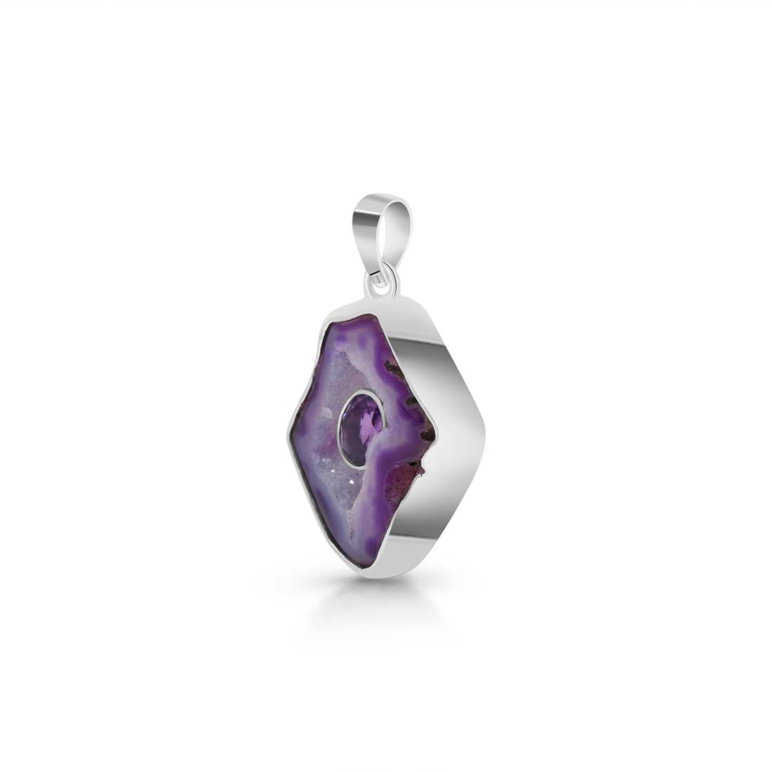 Purple Agate Pendant-(APU-P-46.)