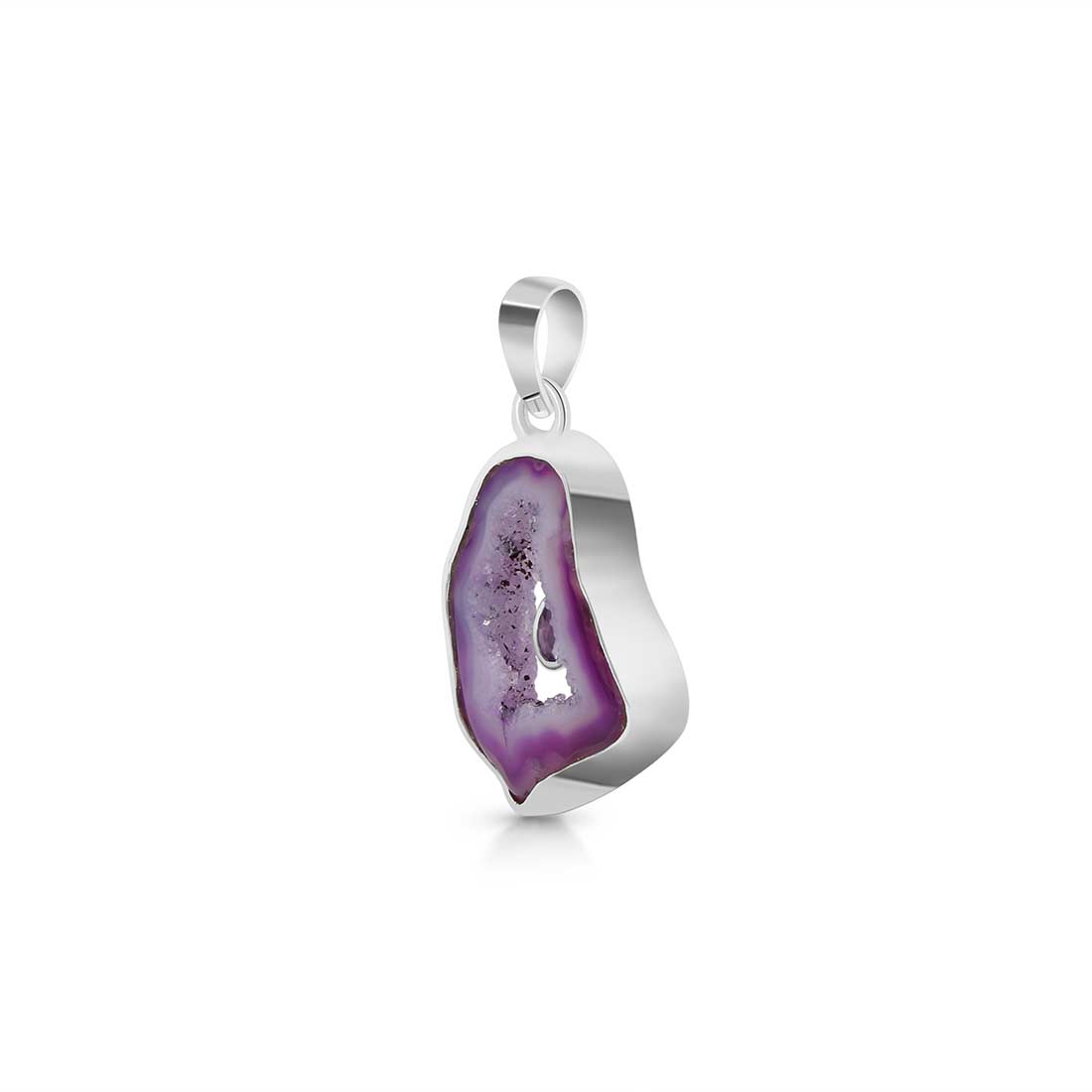 Purple Agate Pendant-(APU-P-5.)