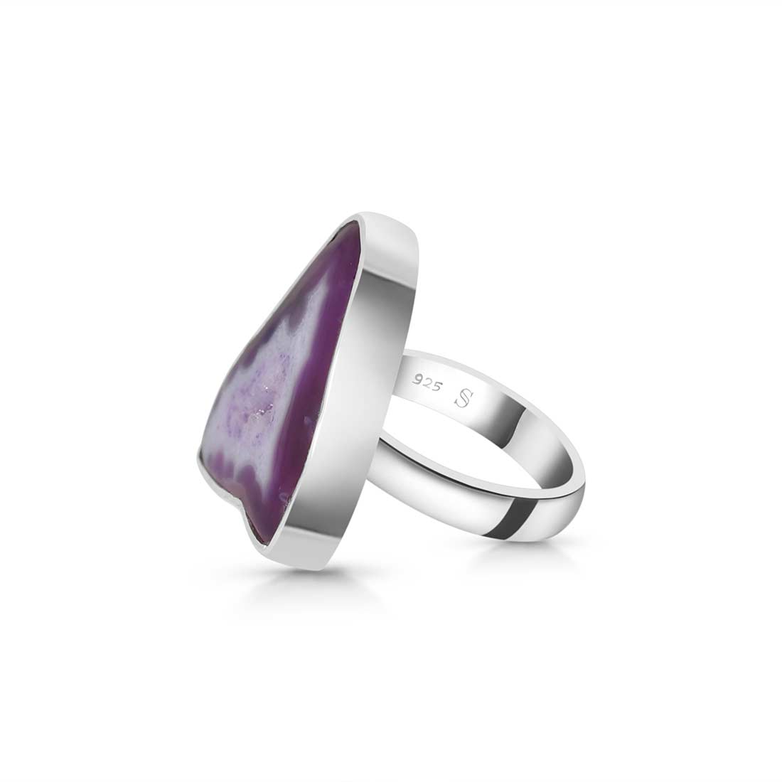 Purple Agate Adjustable Ring-(APU-R-12.)