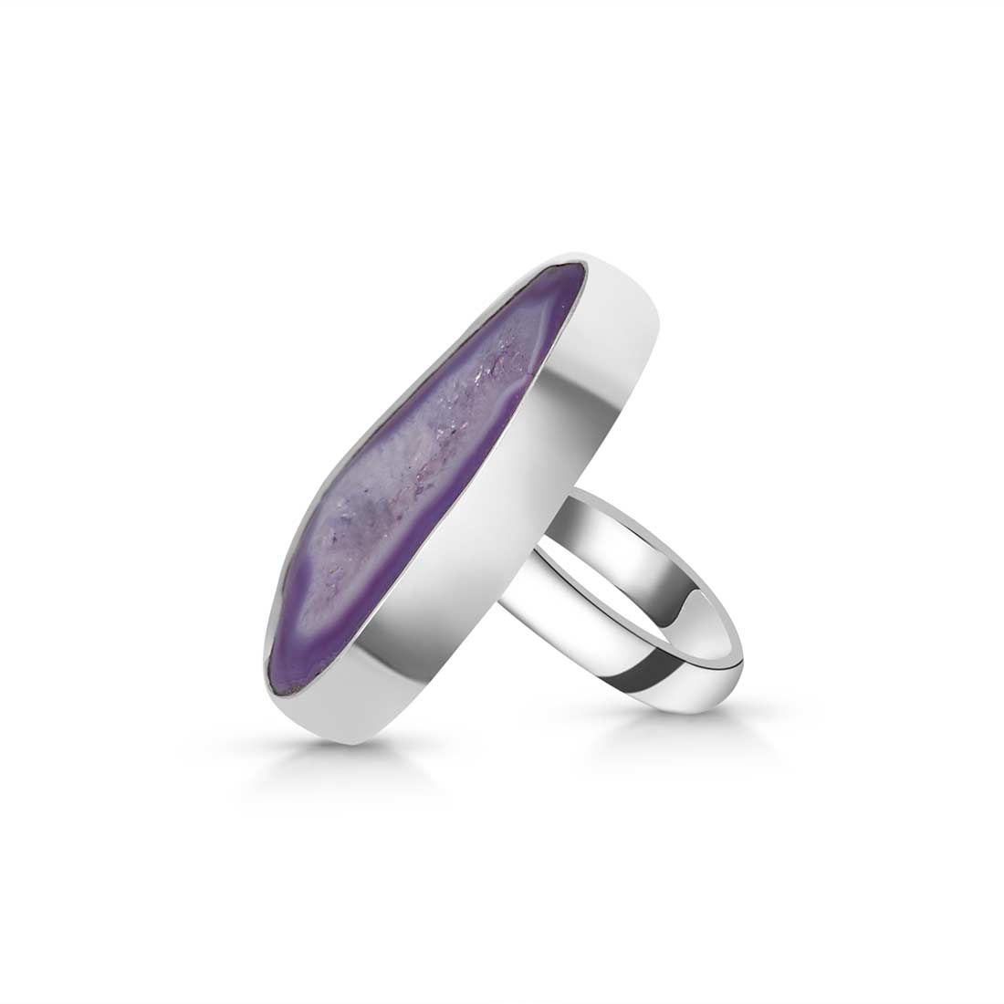 Purple Agate Adjustable Ring-(APU-R-13.)