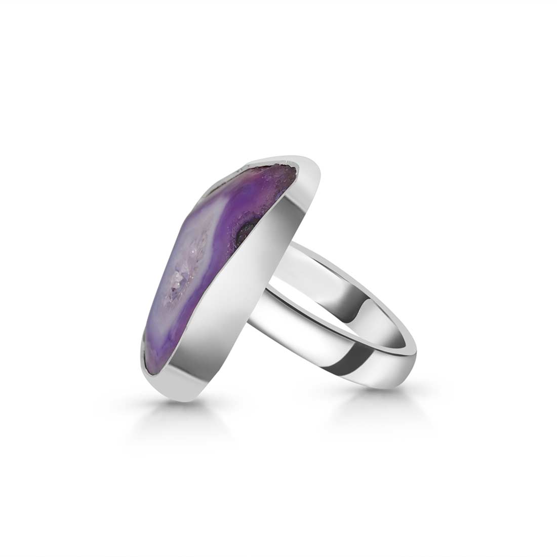 Purple Agate Adjustable Ring-(APU-R-16.)