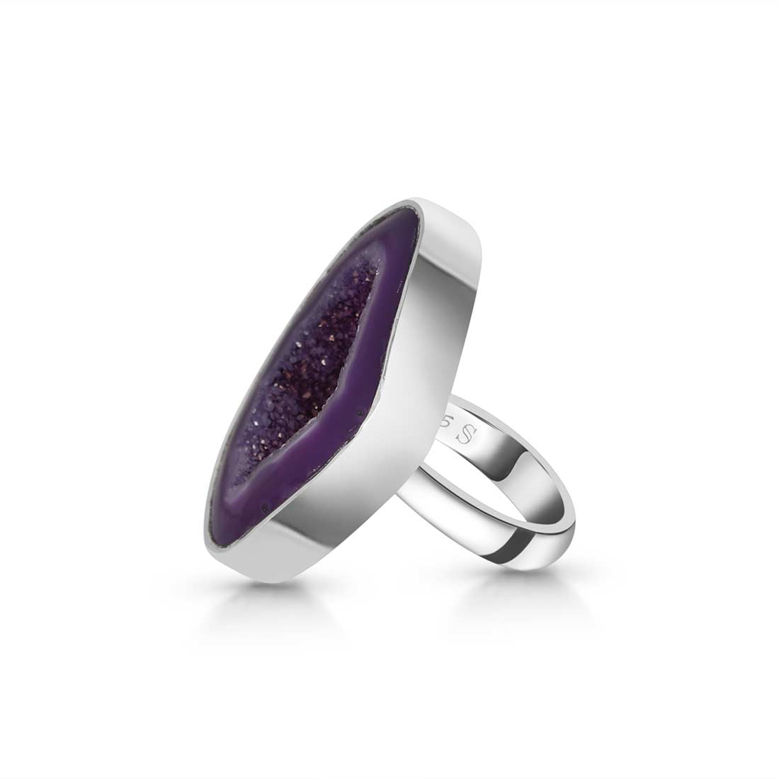 Purple Agate Adjustable Ring-(APU-R-19.)