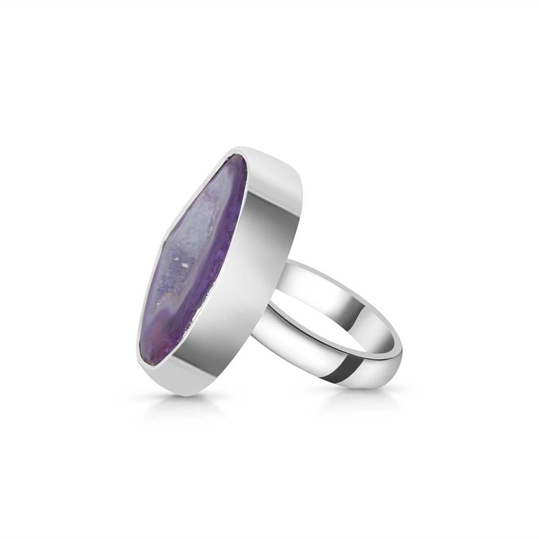 Purple Agate Adjustable Ring-(APU-R-2.)