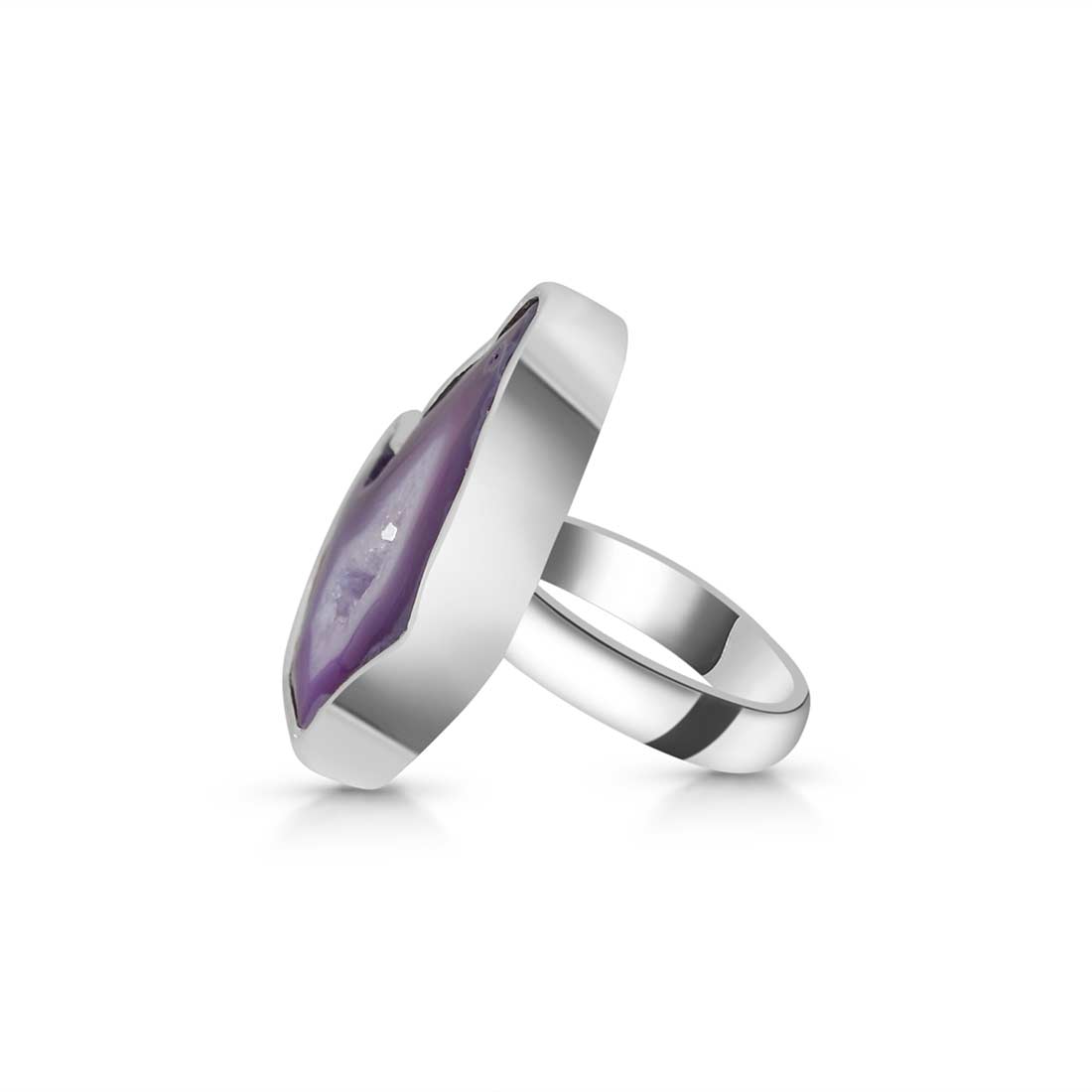 Purple Agate Adjustable Ring-(APU-R-22.)
