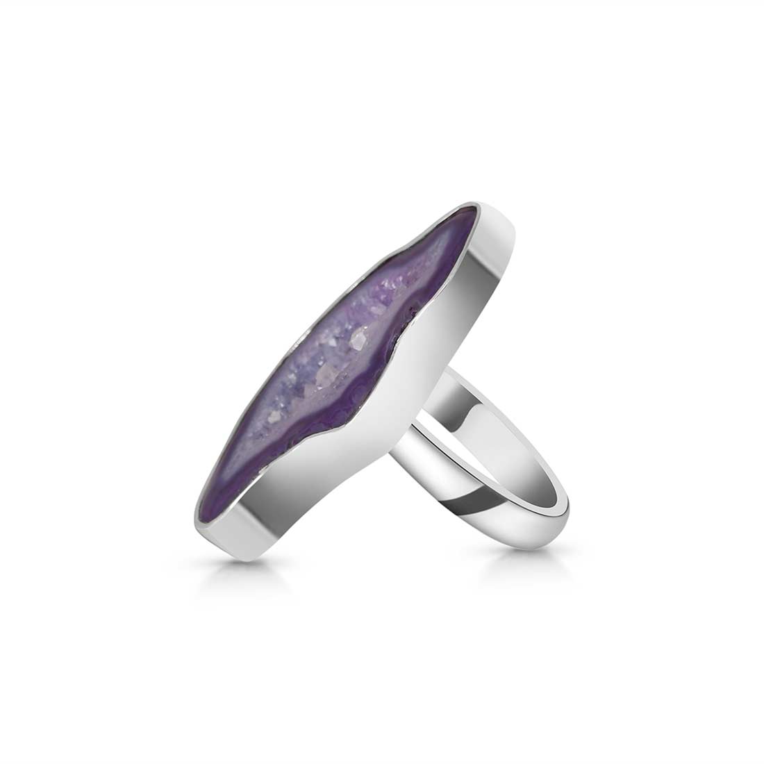 Purple Agate Adjustable Ring-(APU-R-26.)