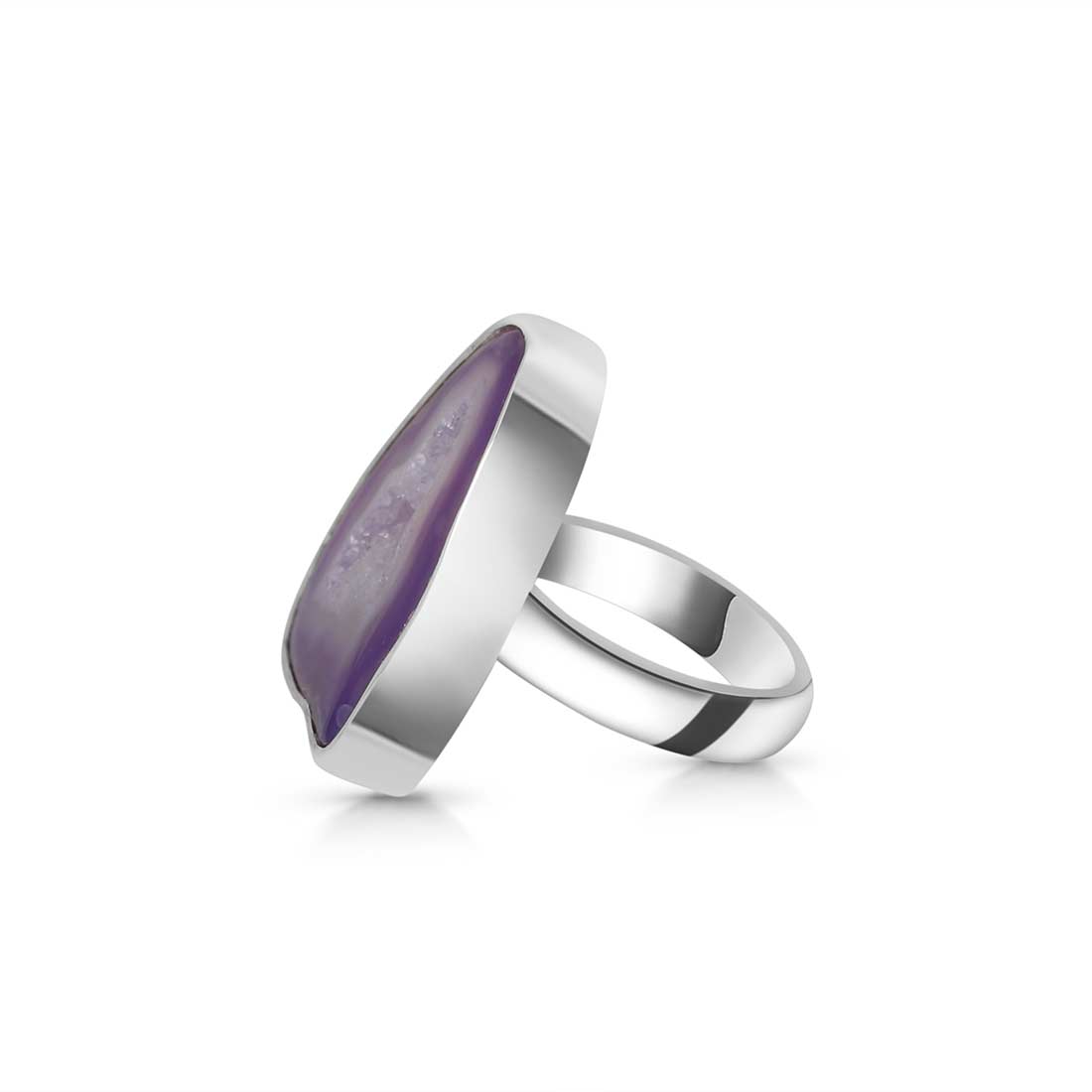 Purple Agate Adjustable Ring-(APU-R-27.)