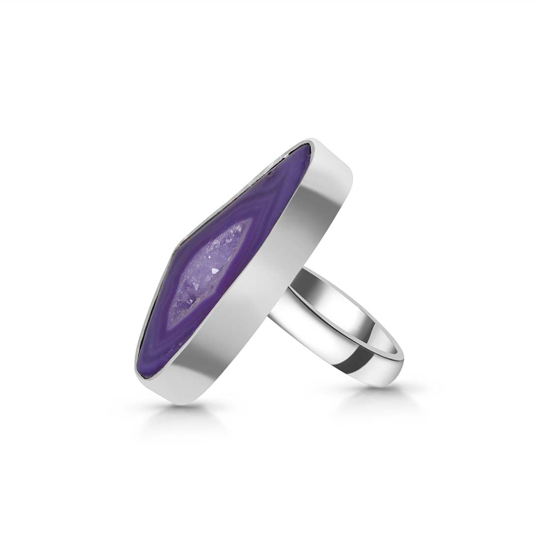 Purple Agate Adjustable Ring-(APU-R-30.)