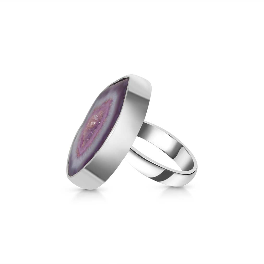 Purple Agate Adjustable Ring-(APU-R-31.)