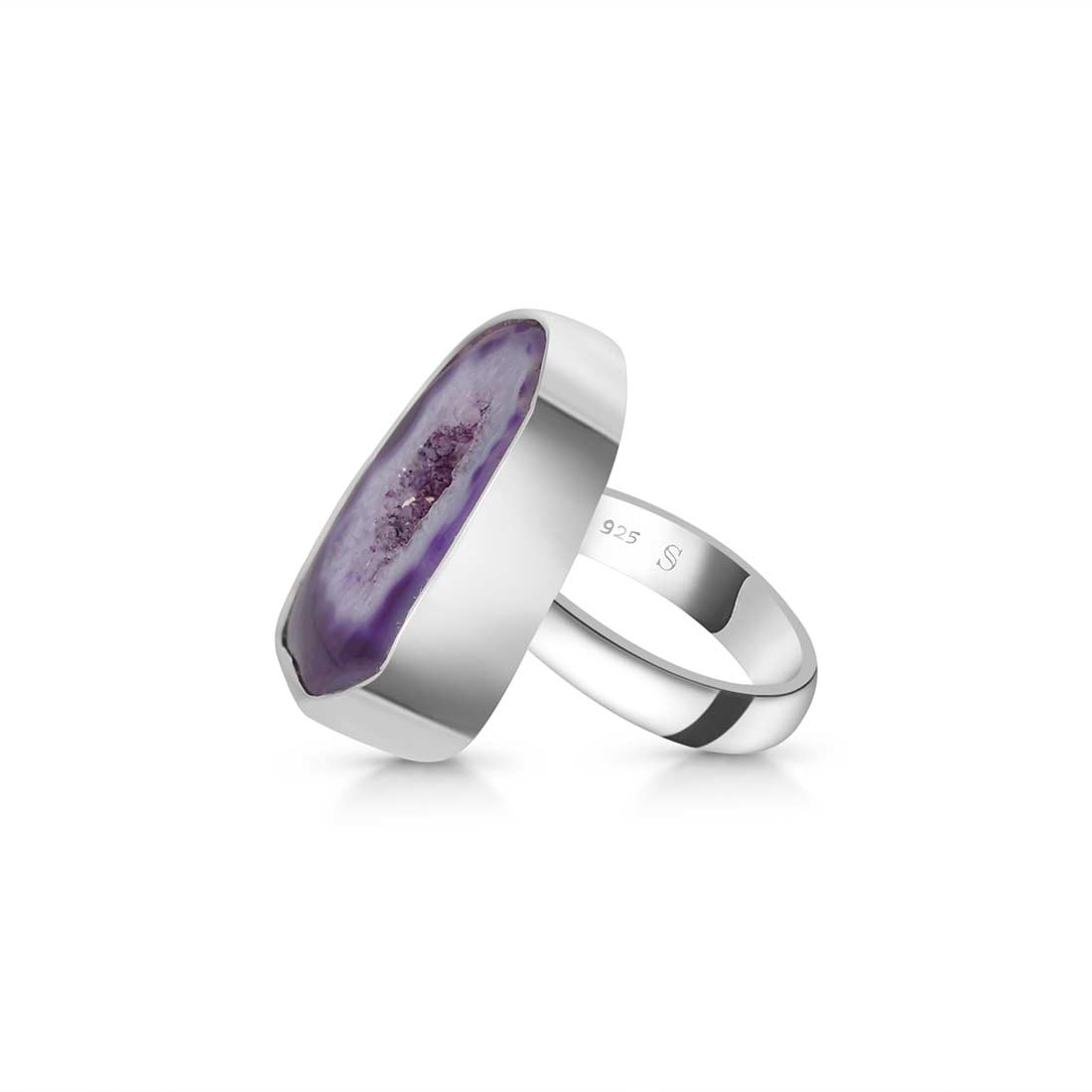 Purple Agate Adjustable Ring-(APU-R-33.)