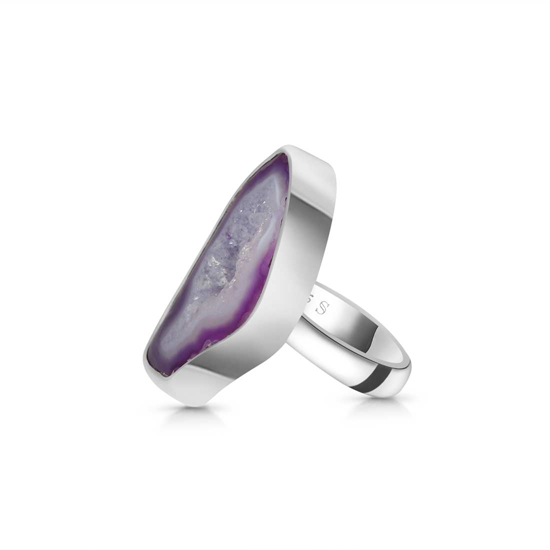 Purple Agate Adjustable Ring-(APU-R-35.)