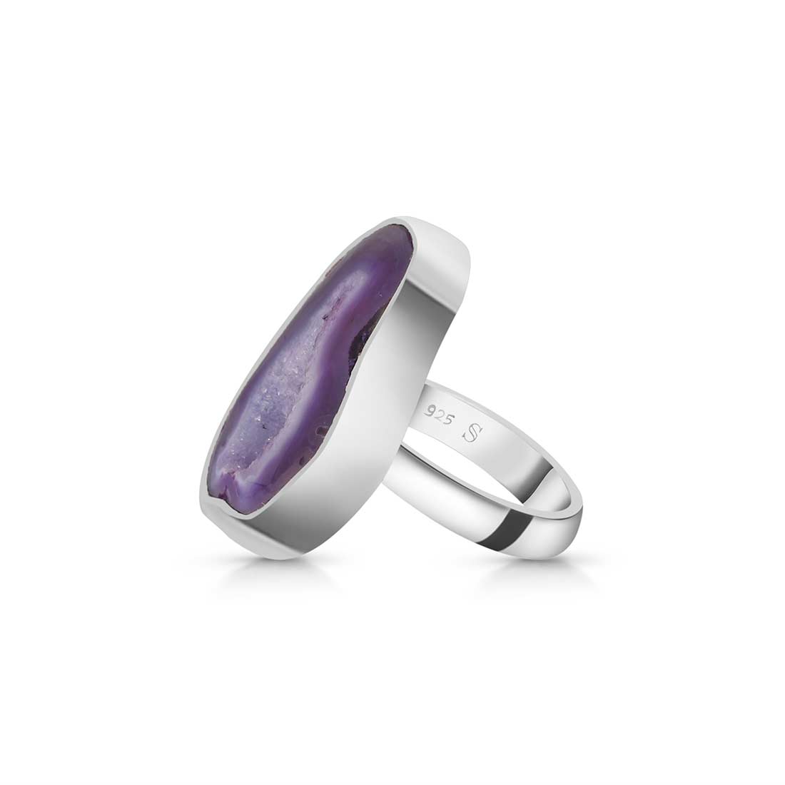 Purple Agate Adjustable Ring-(APU-R-36.)