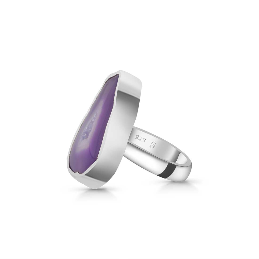 Purple Agate Adjustable Ring-(APU-R-4.)