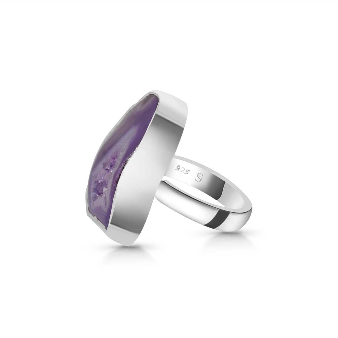 Purple Agate Adjustable Ring-(APU-R-6.)