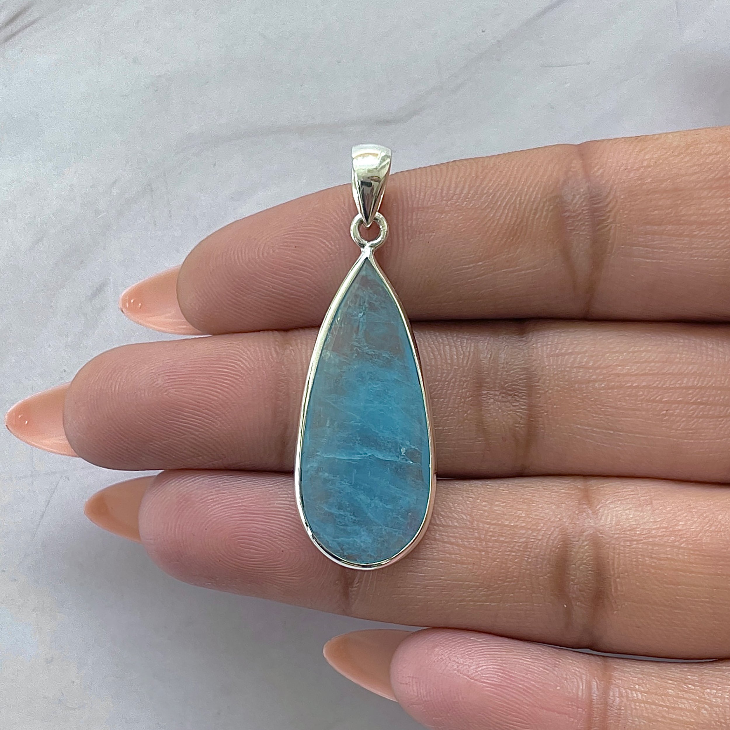 Aquamarine Pendant-(AQM-P-60.)