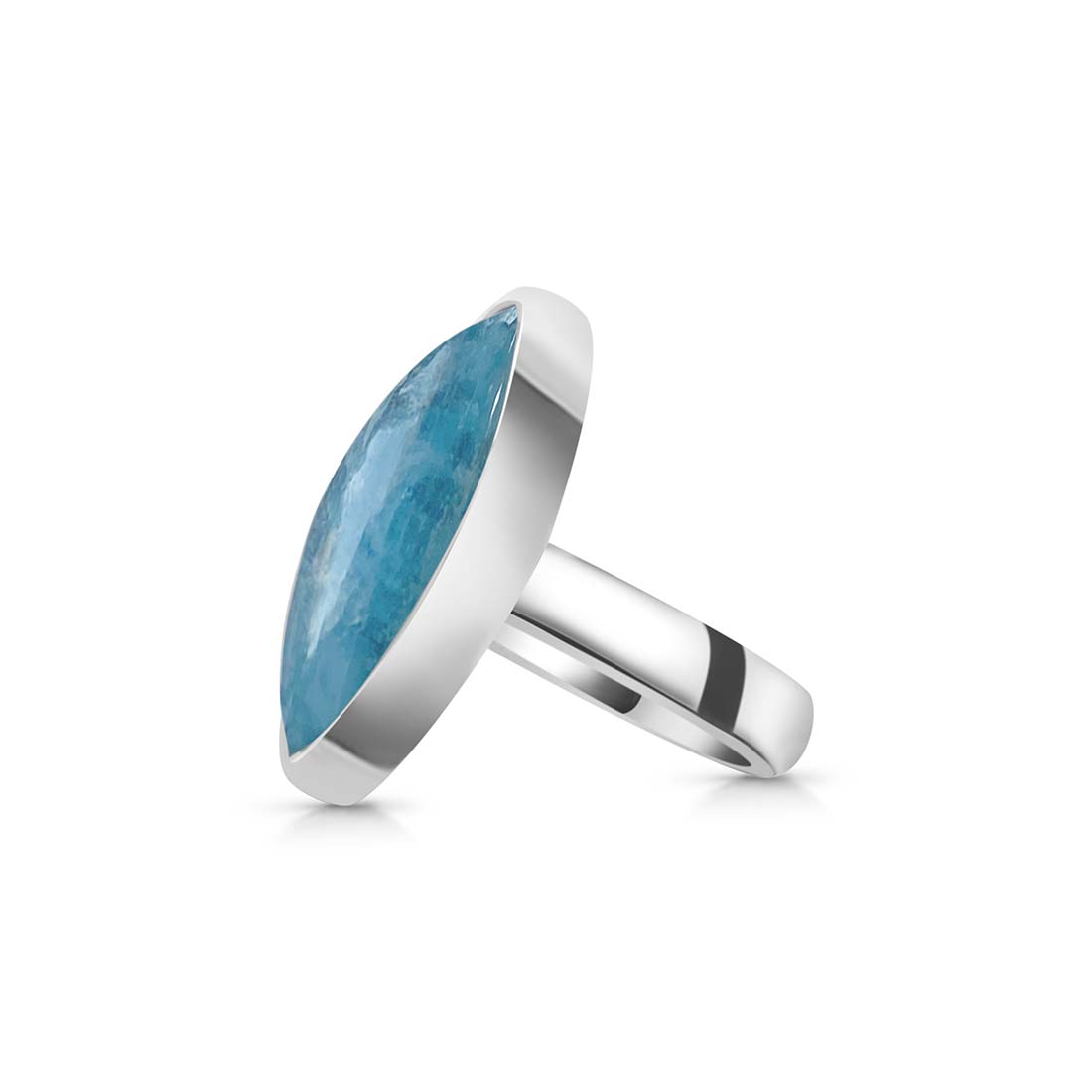 Aquamarine Adjustable Ring-(AQM-R-12.)