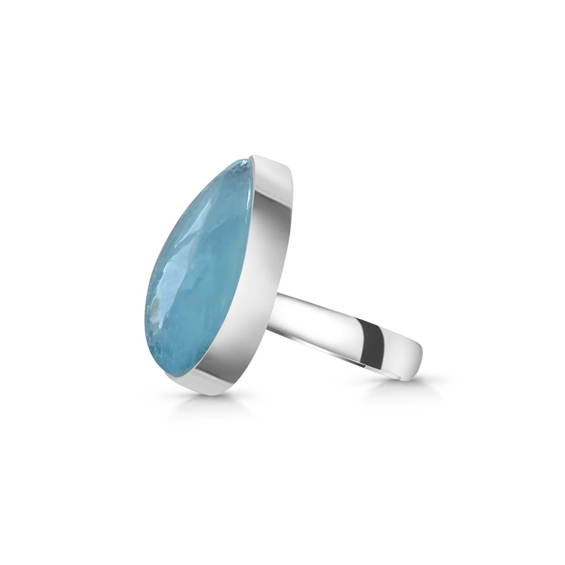 Aquamarine Adjustable Ring-(AQM-R-17.)