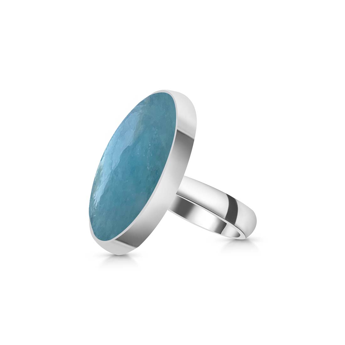 Aquamarine Adjustable Ring-(AQM-R-40.)