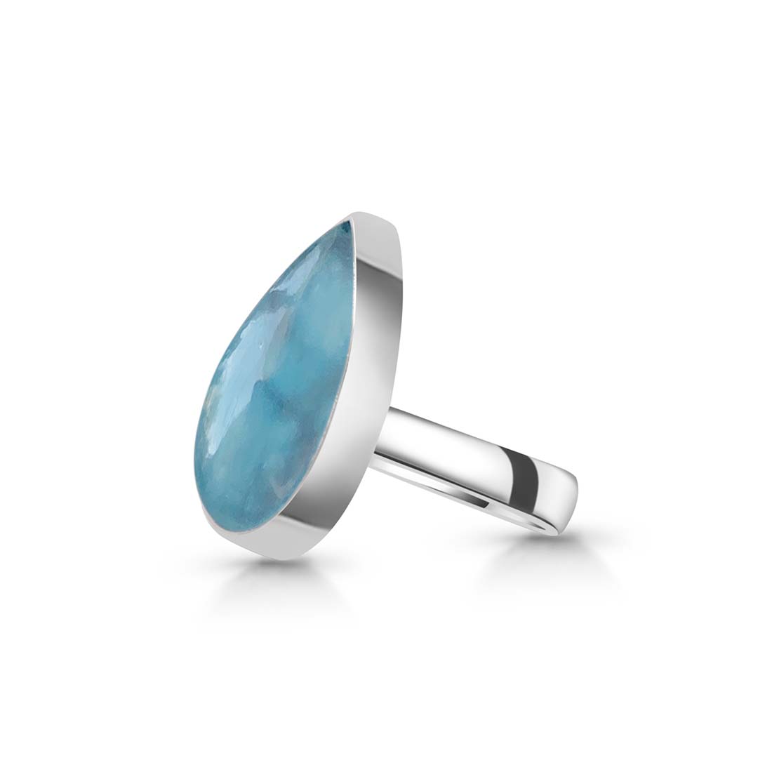 Aquamarine Adjustable Ring-(AQM-R-7.)