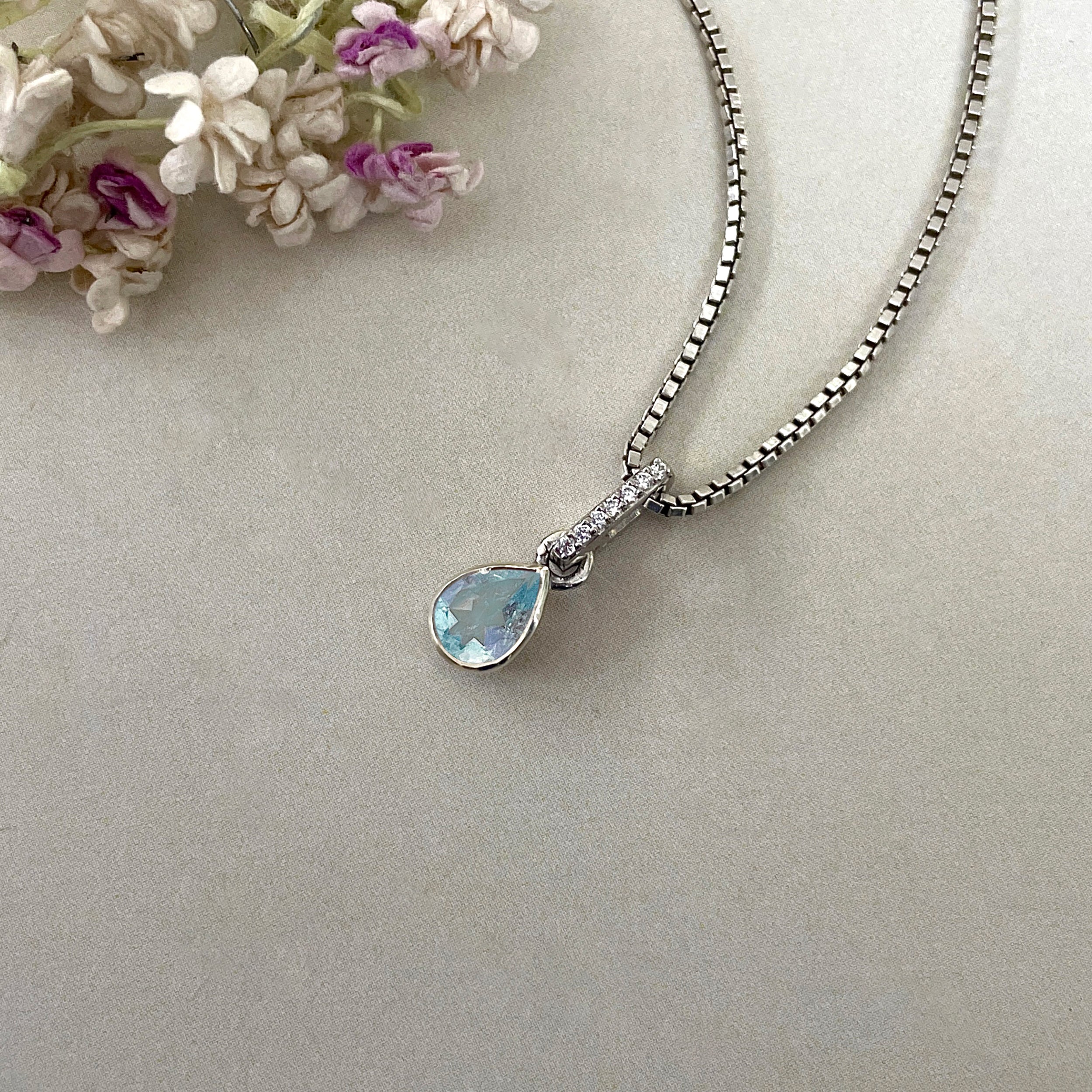 Aquamarine Pendant-(AQM-SP-779.)