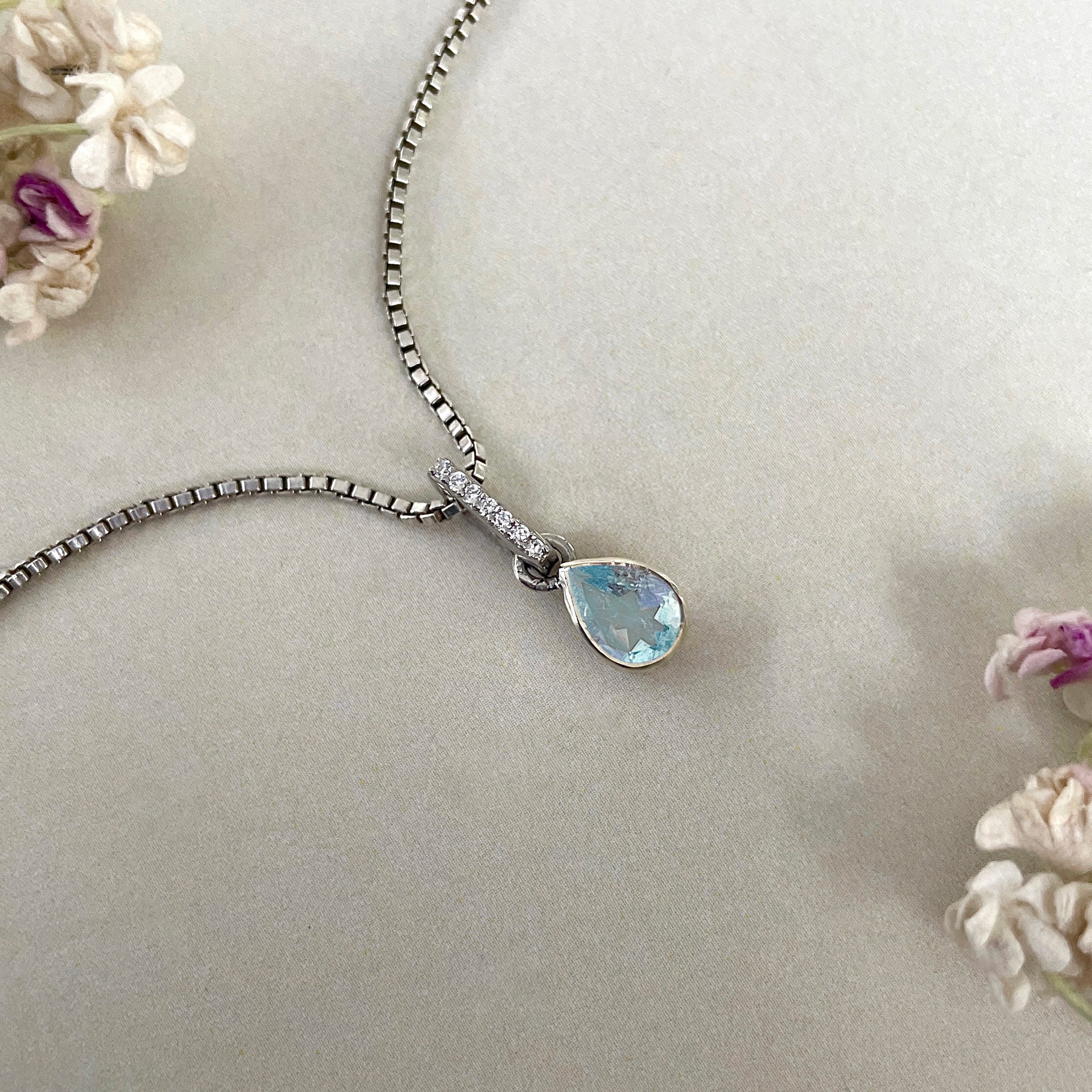 Aquamarine Pendant-(AQM-SP-779.)