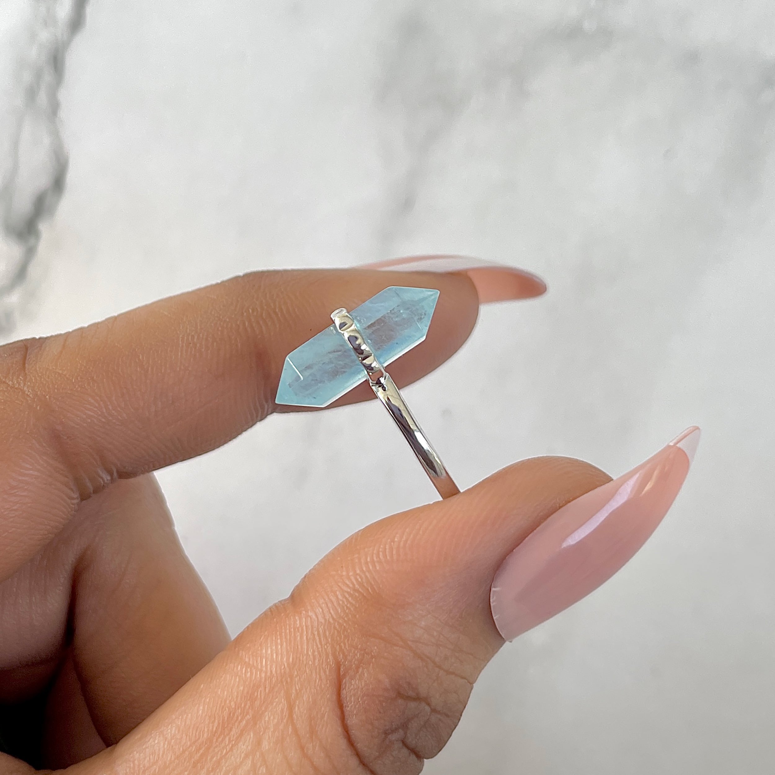 Aquamarine Ring-(AQM-SR-1748.)