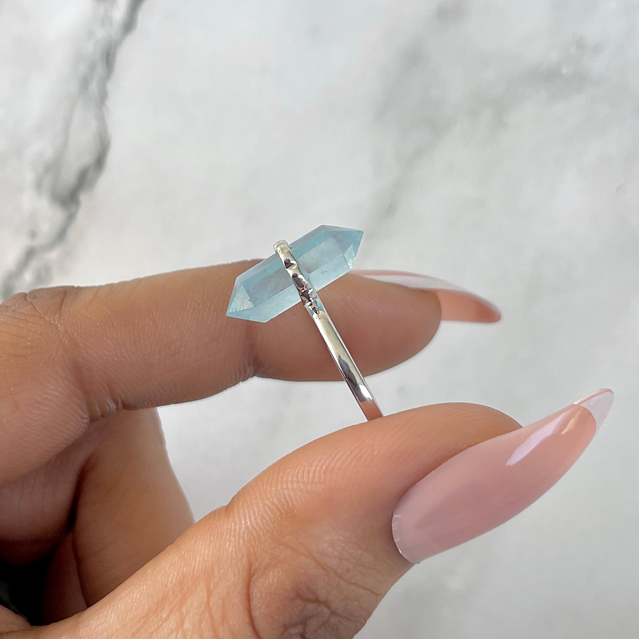 Aquamarine Ring-(AQM-SR-1748.)