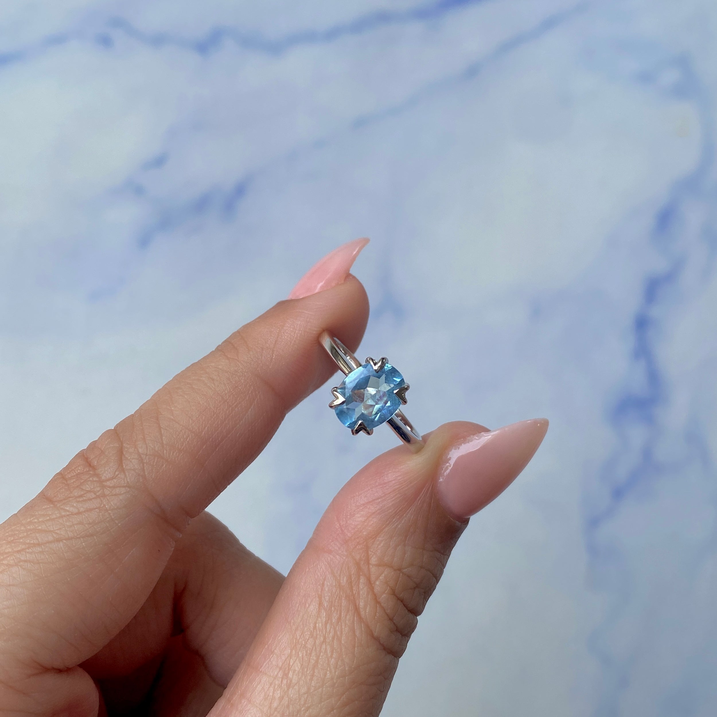 Aquamarine Ring-(AQM-SR-2092.)