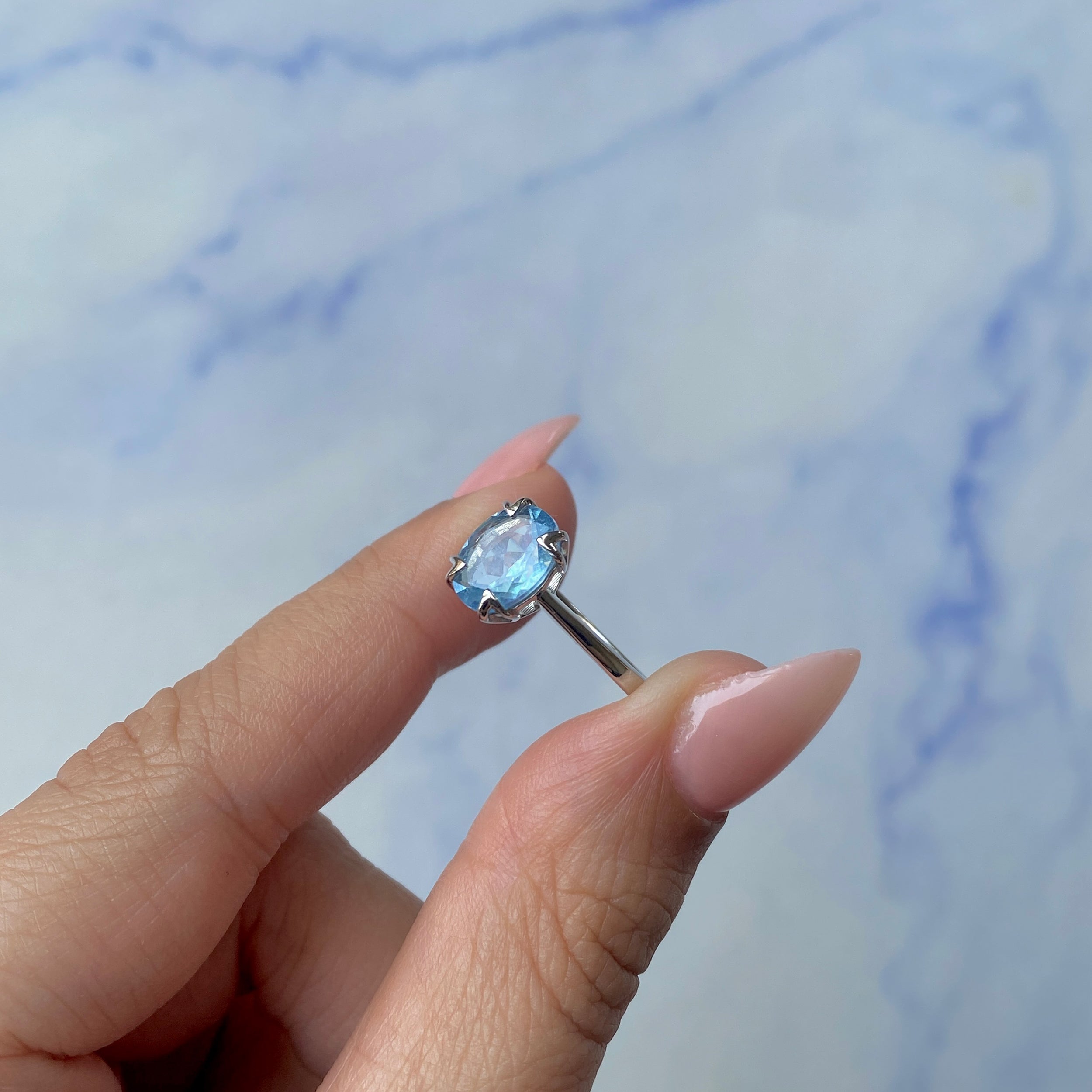 Aquamarine Ring-(AQM-SR-2092.)