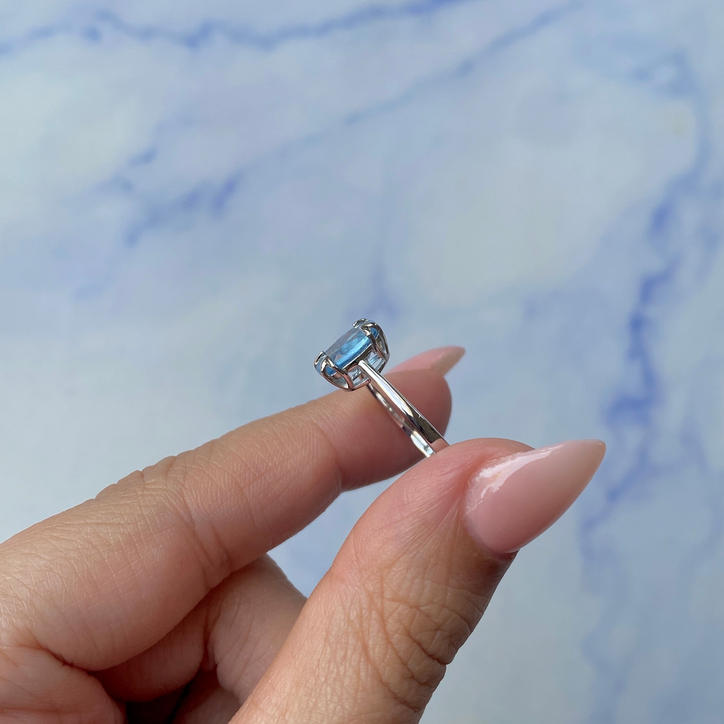 Aquamarine Ring-(AQM-SR-2092.)