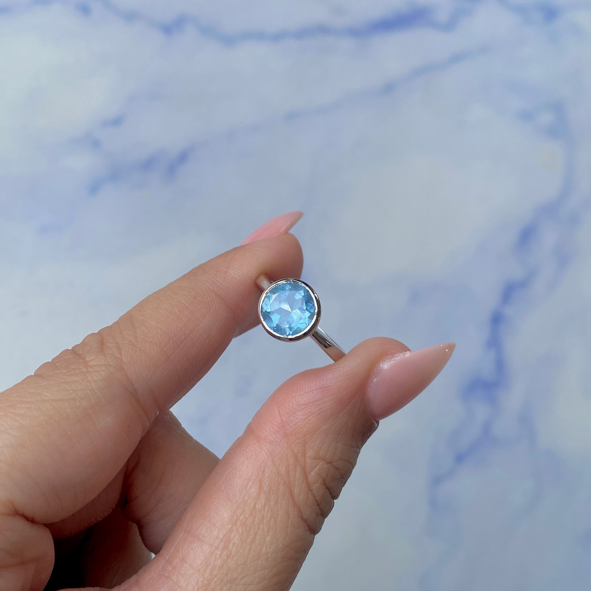 Aquamarine Ring-(AQM-SR-2756.)