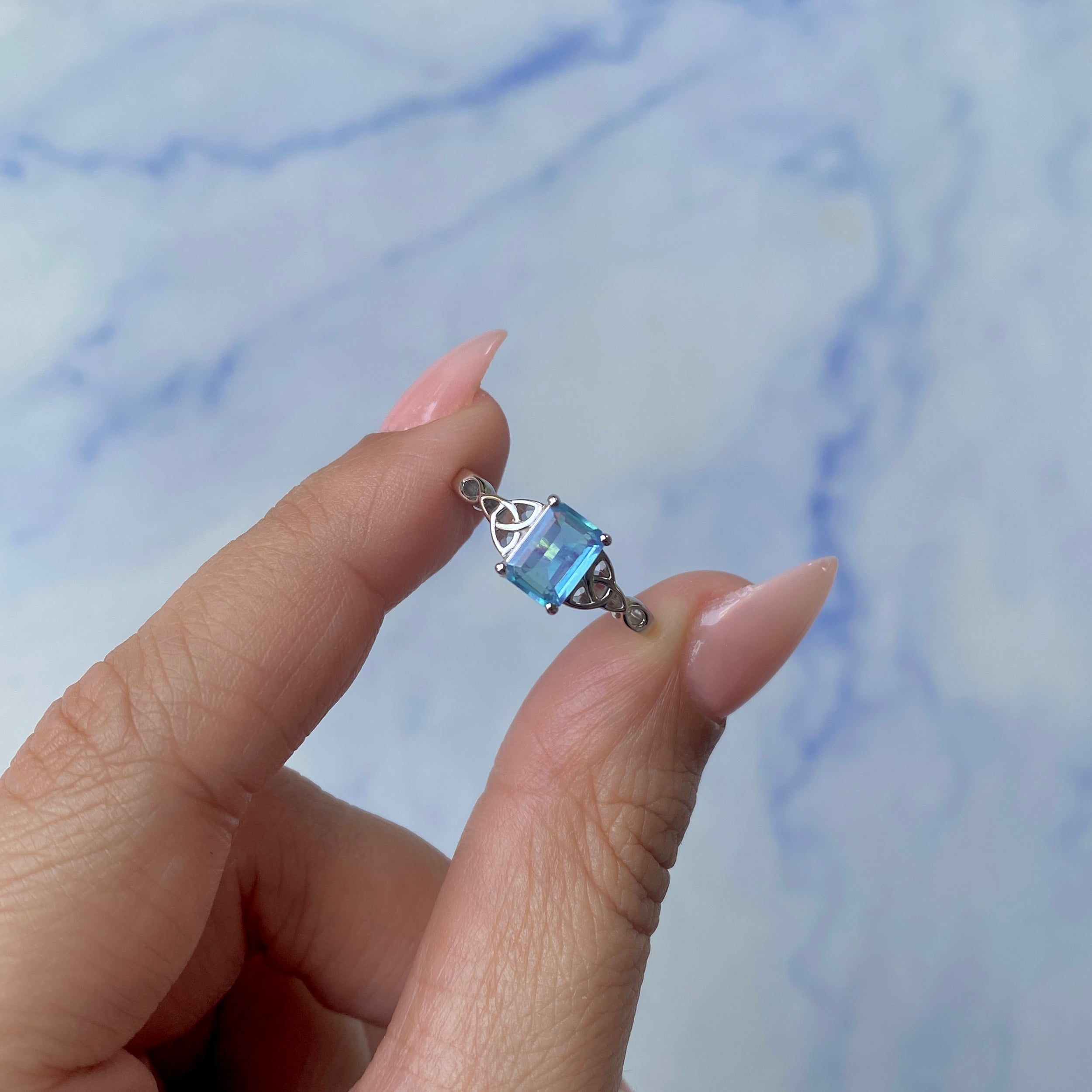 Aquamarine Ring-(AQM-SR-3110.)