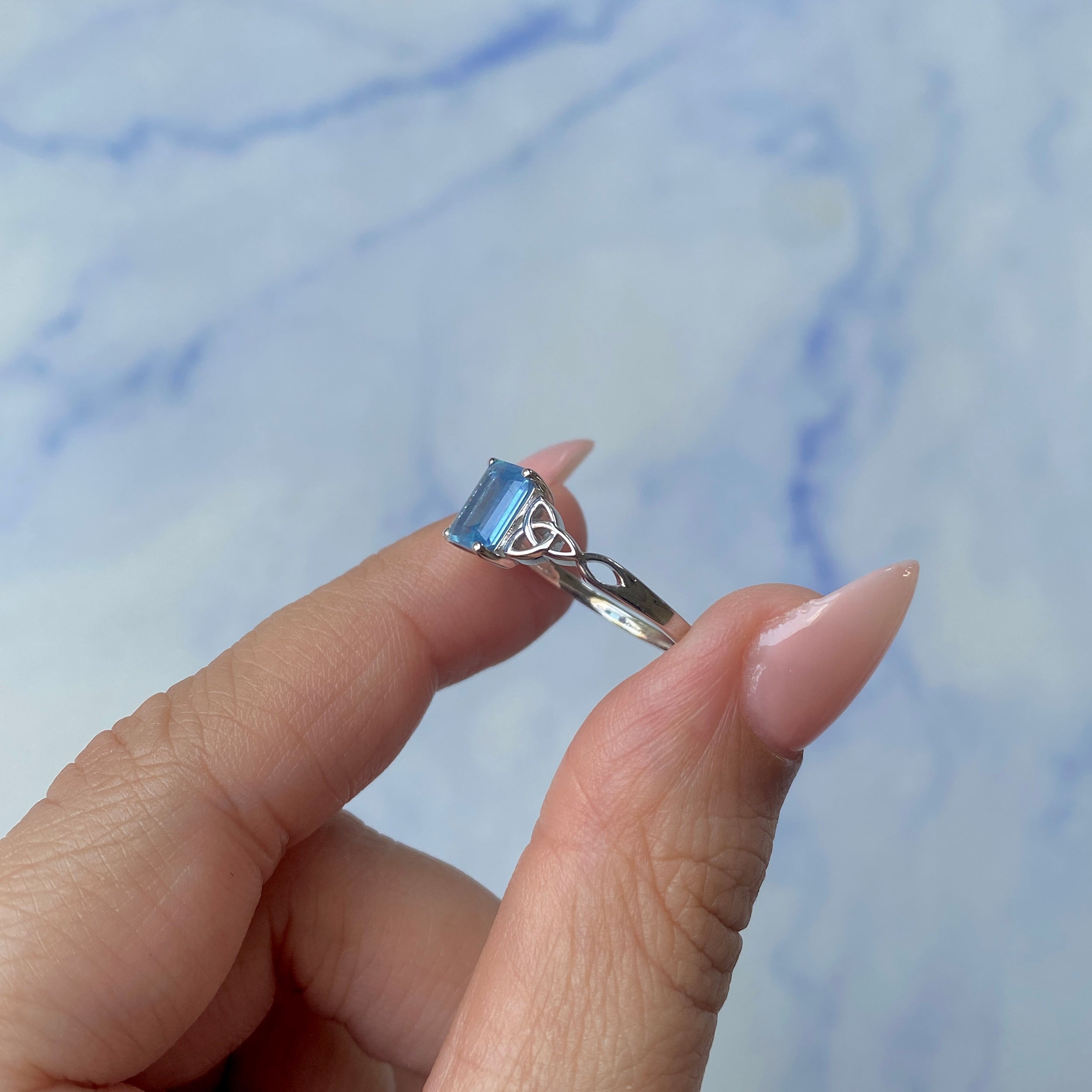 Aquamarine Ring-(AQM-SR-3110.)