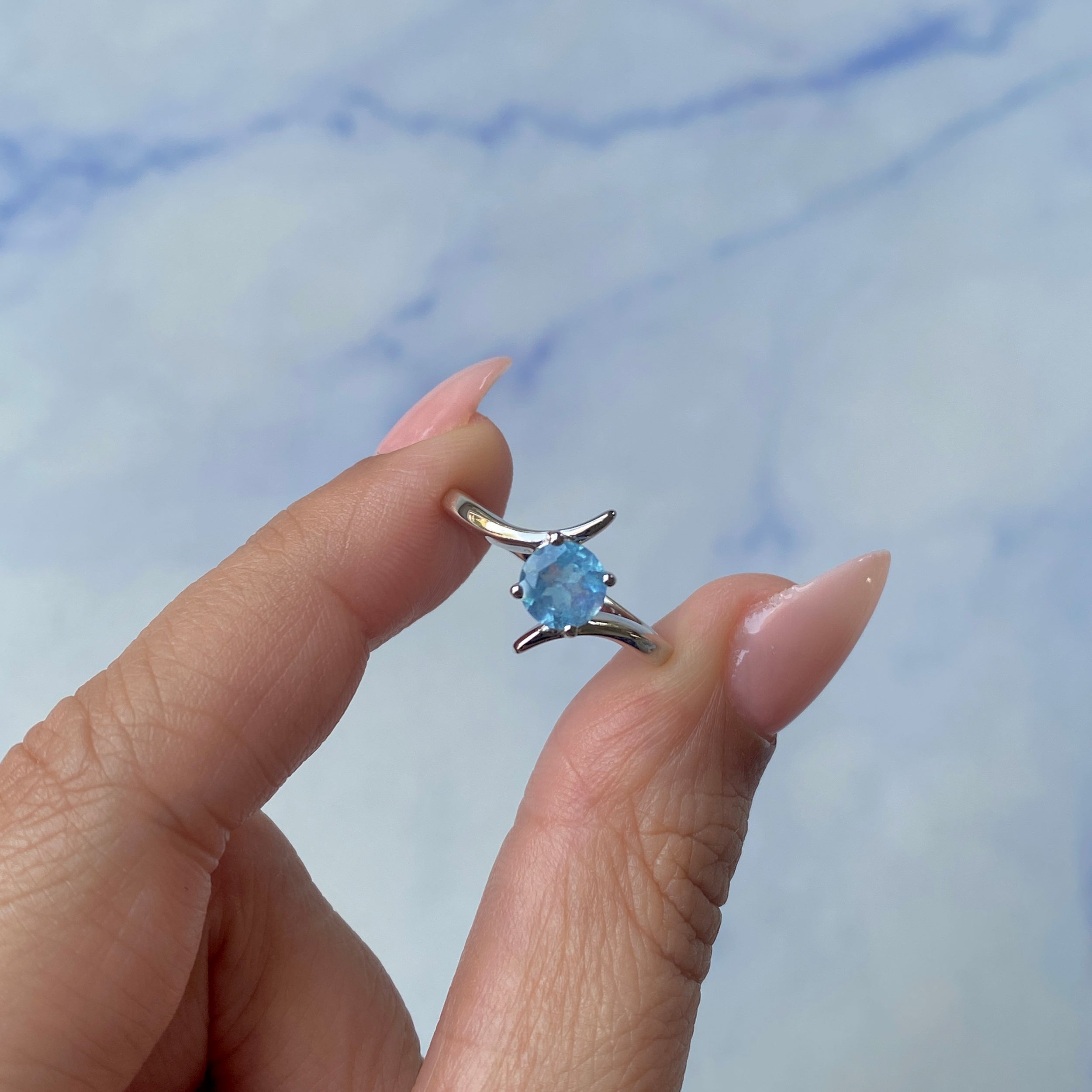 Aquamarine Ring-(AQM-SR-348.)