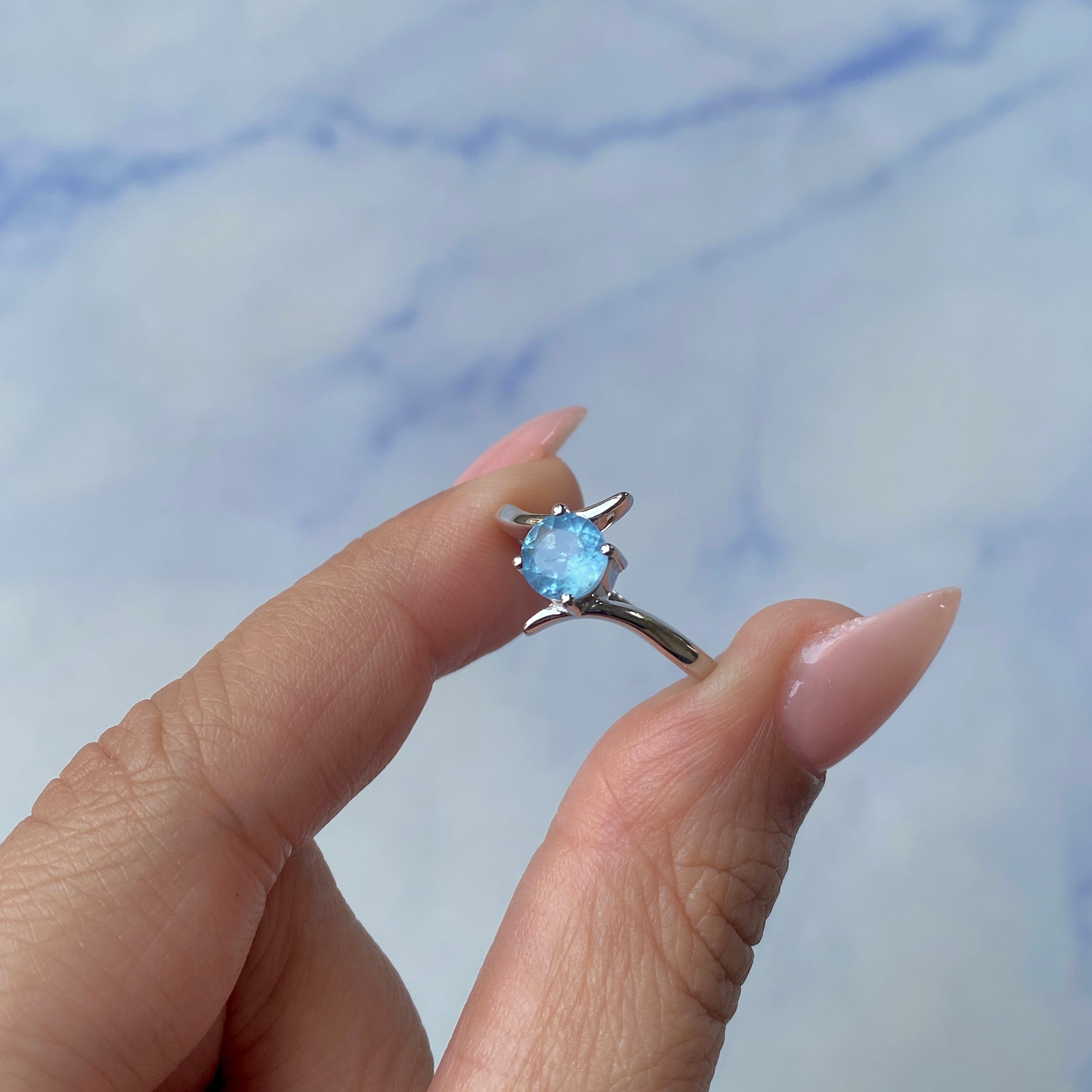 Aquamarine Ring-(AQM-SR-348.)