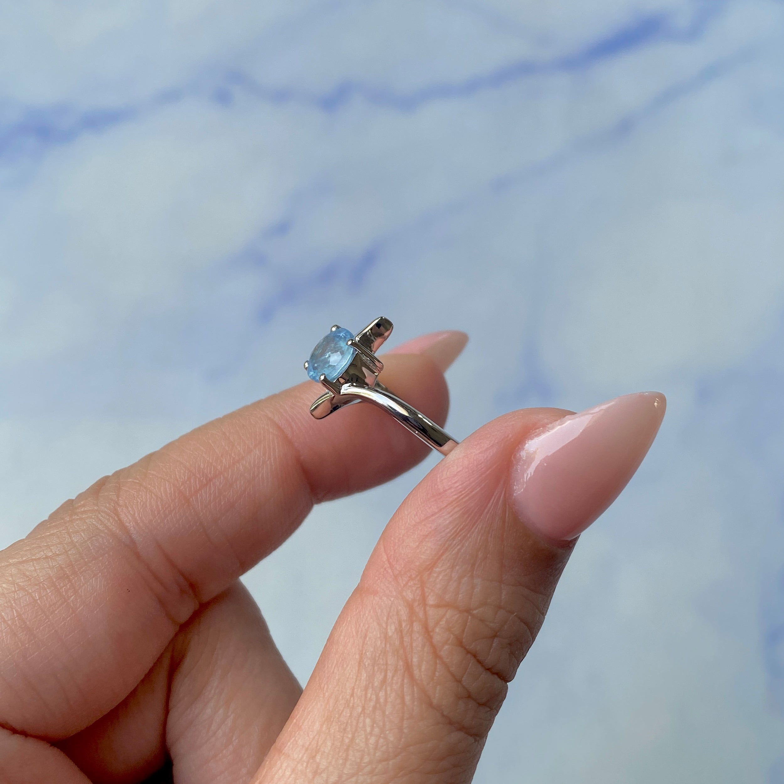 Aquamarine Ring-(AQM-SR-348.)