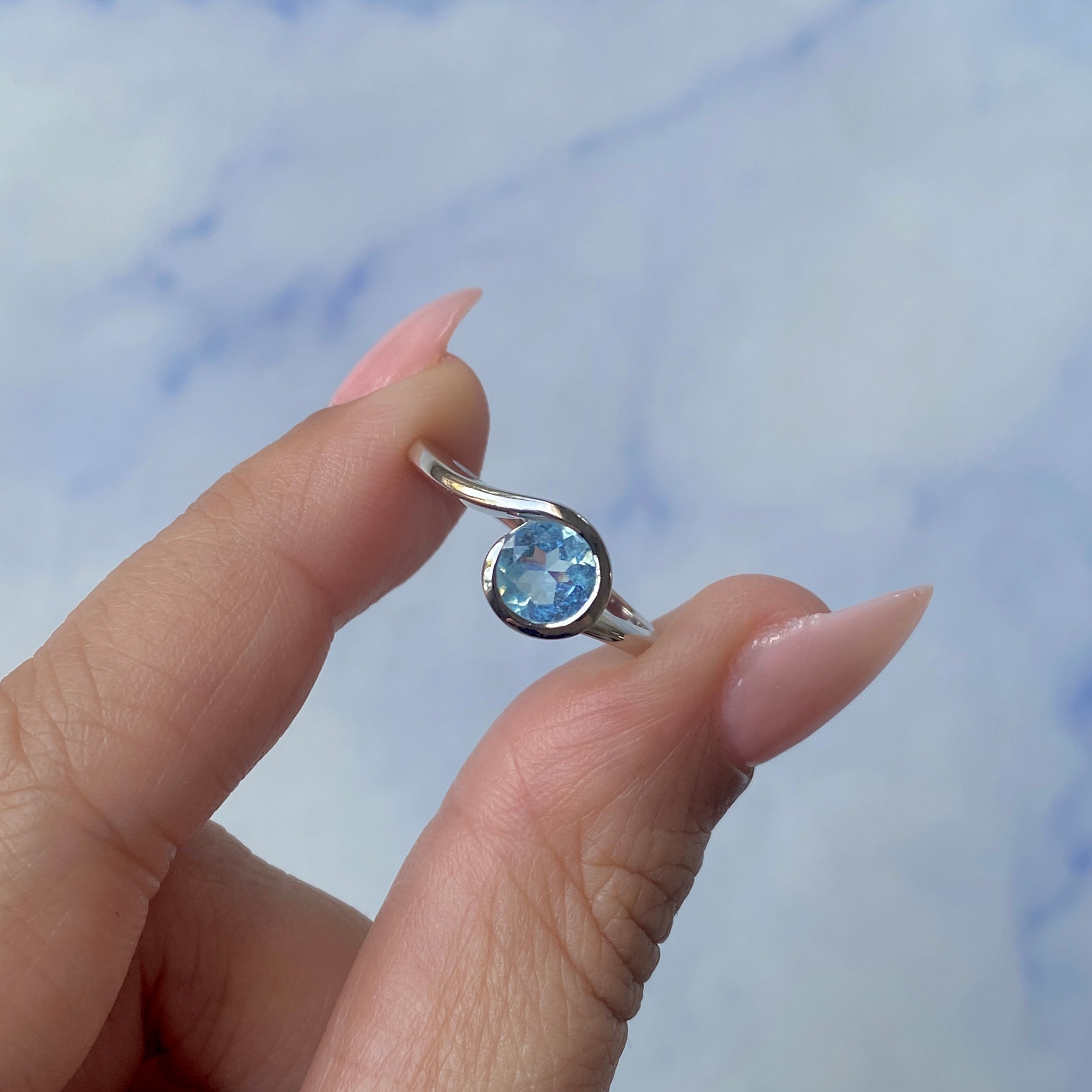 Aquamarine Ring-(AQM-SR-380.)