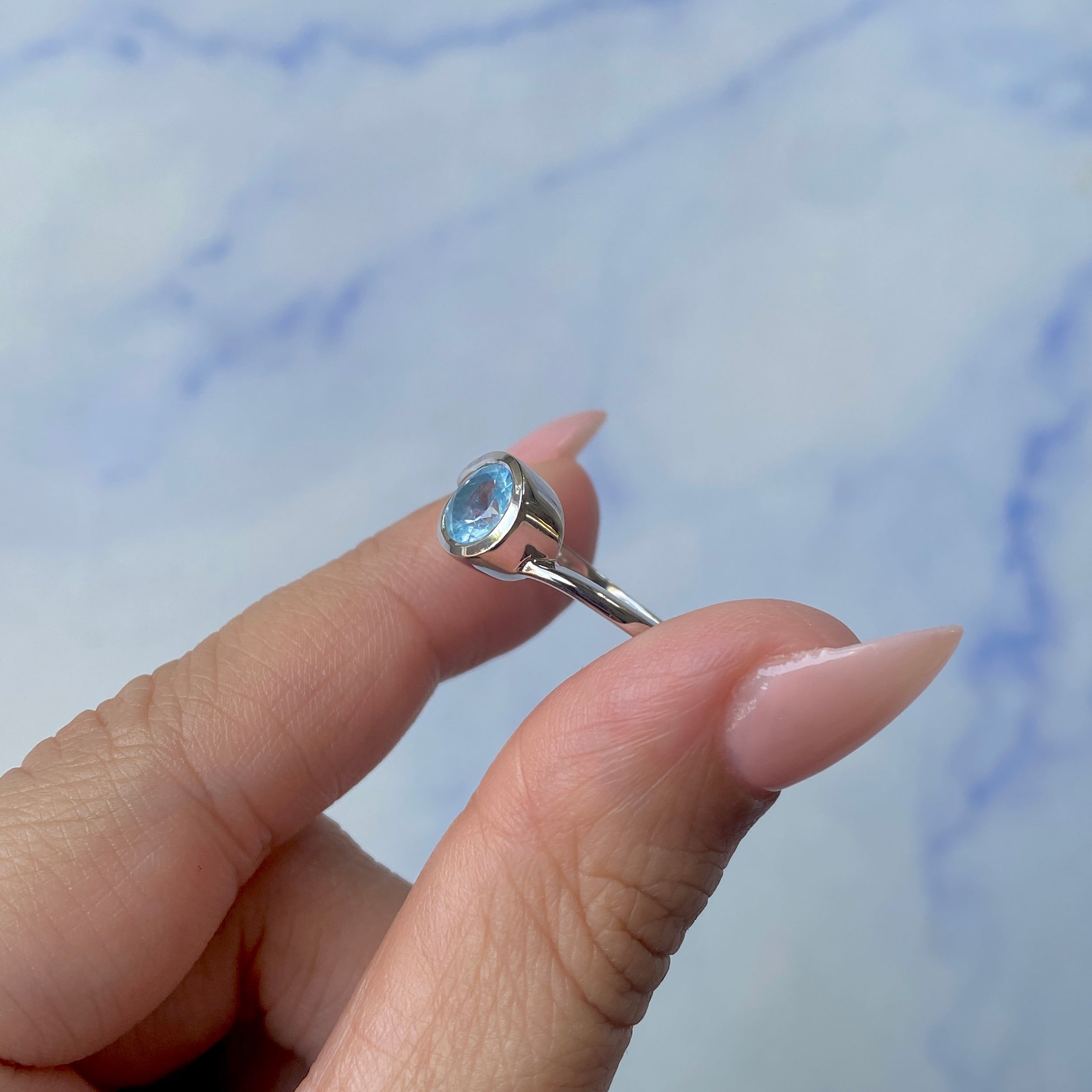 Aquamarine Ring-(AQM-SR-380.)