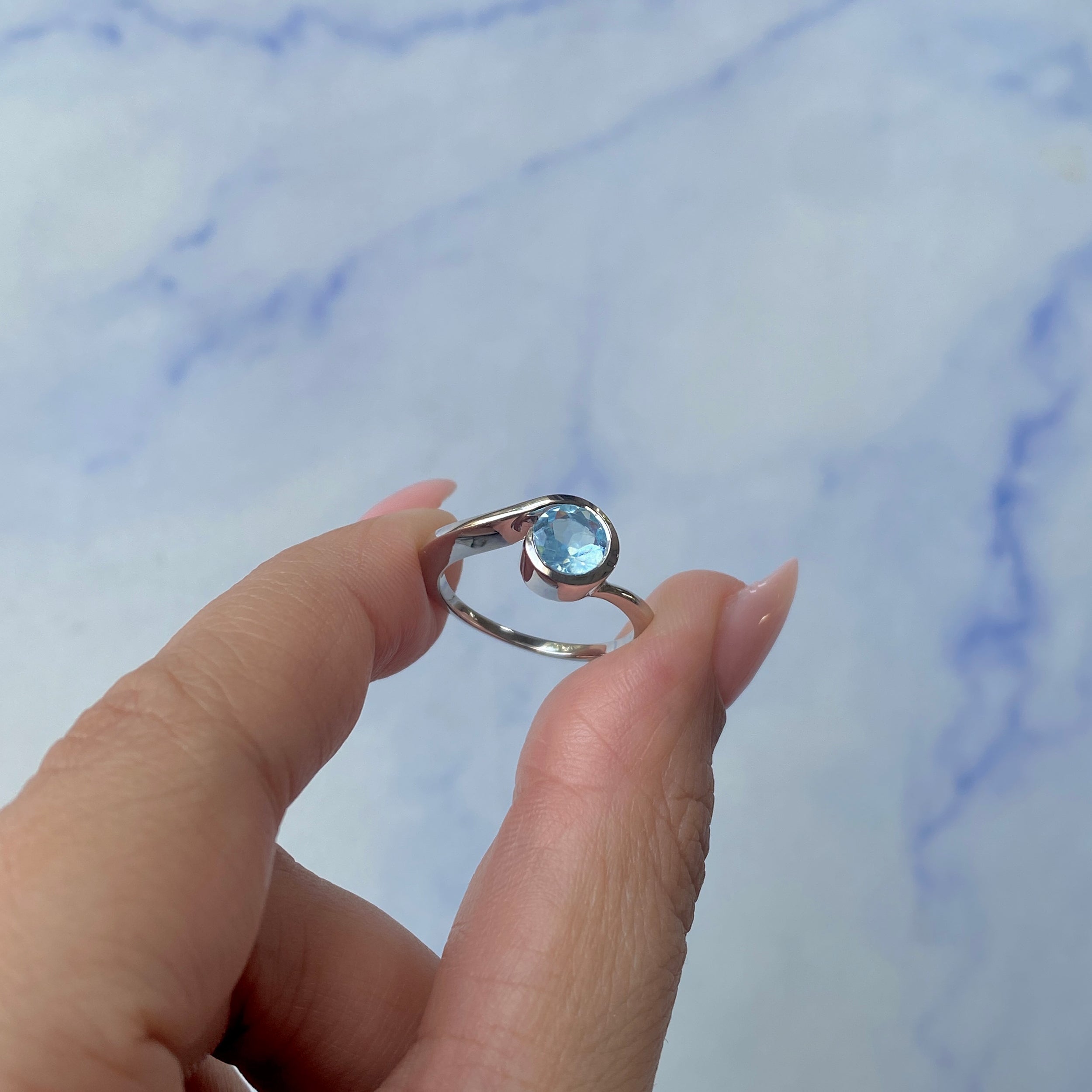 Aquamarine Ring-(AQM-SR-380.)