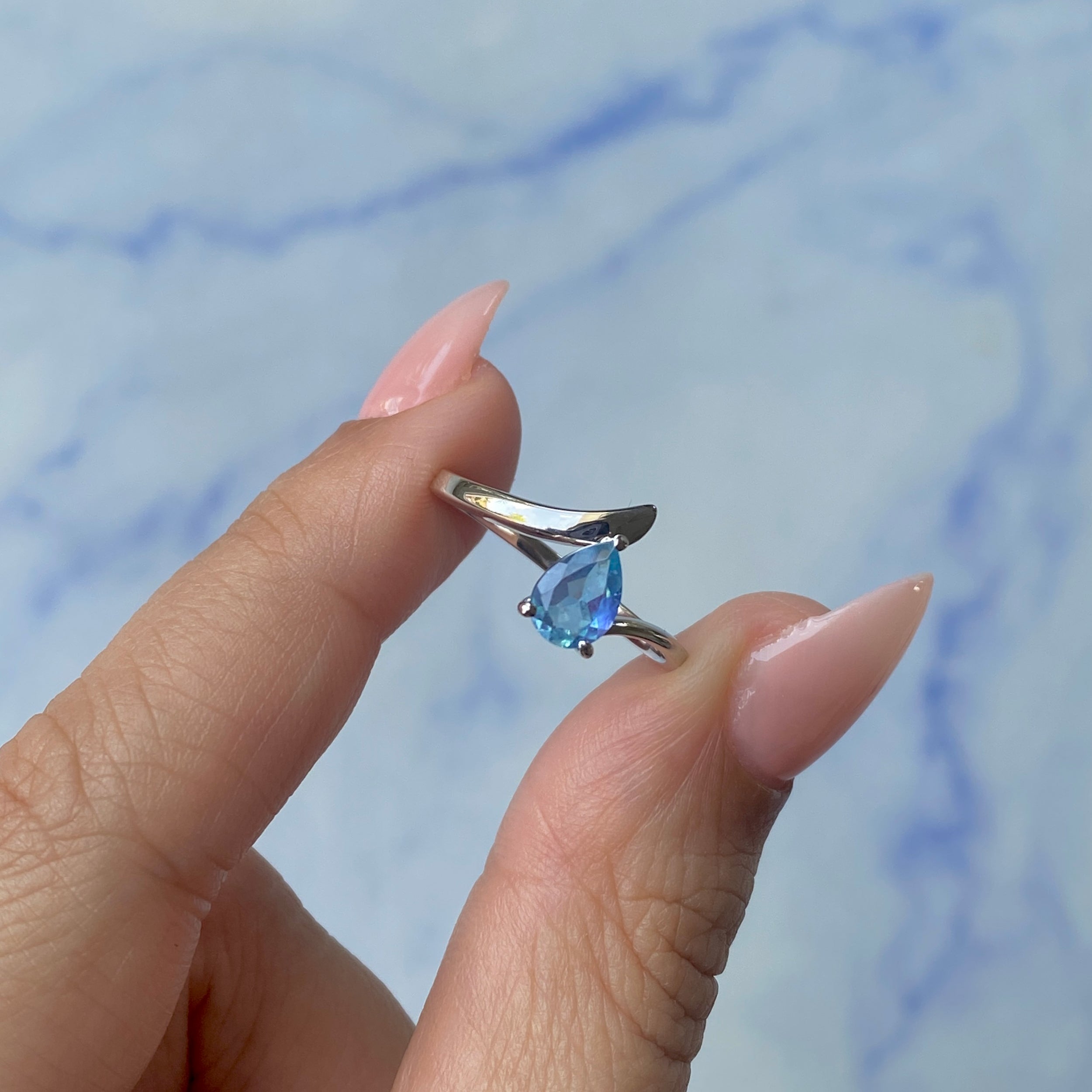 Aquamarine Ring-(AQM-SR-382.)