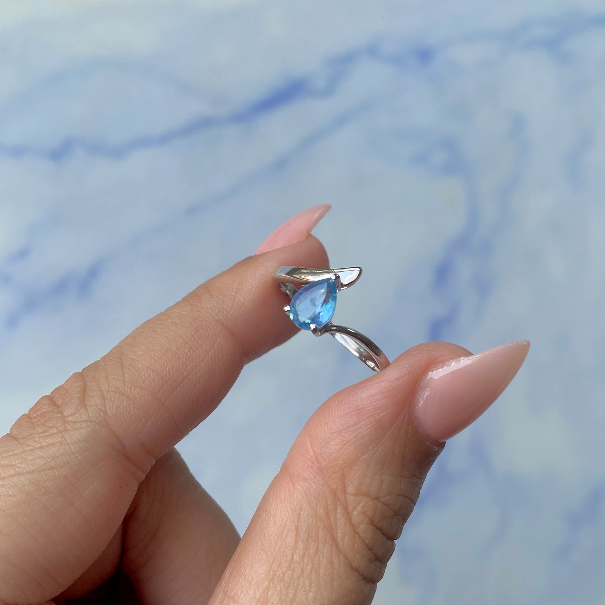 Aquamarine Ring-(AQM-SR-382.)