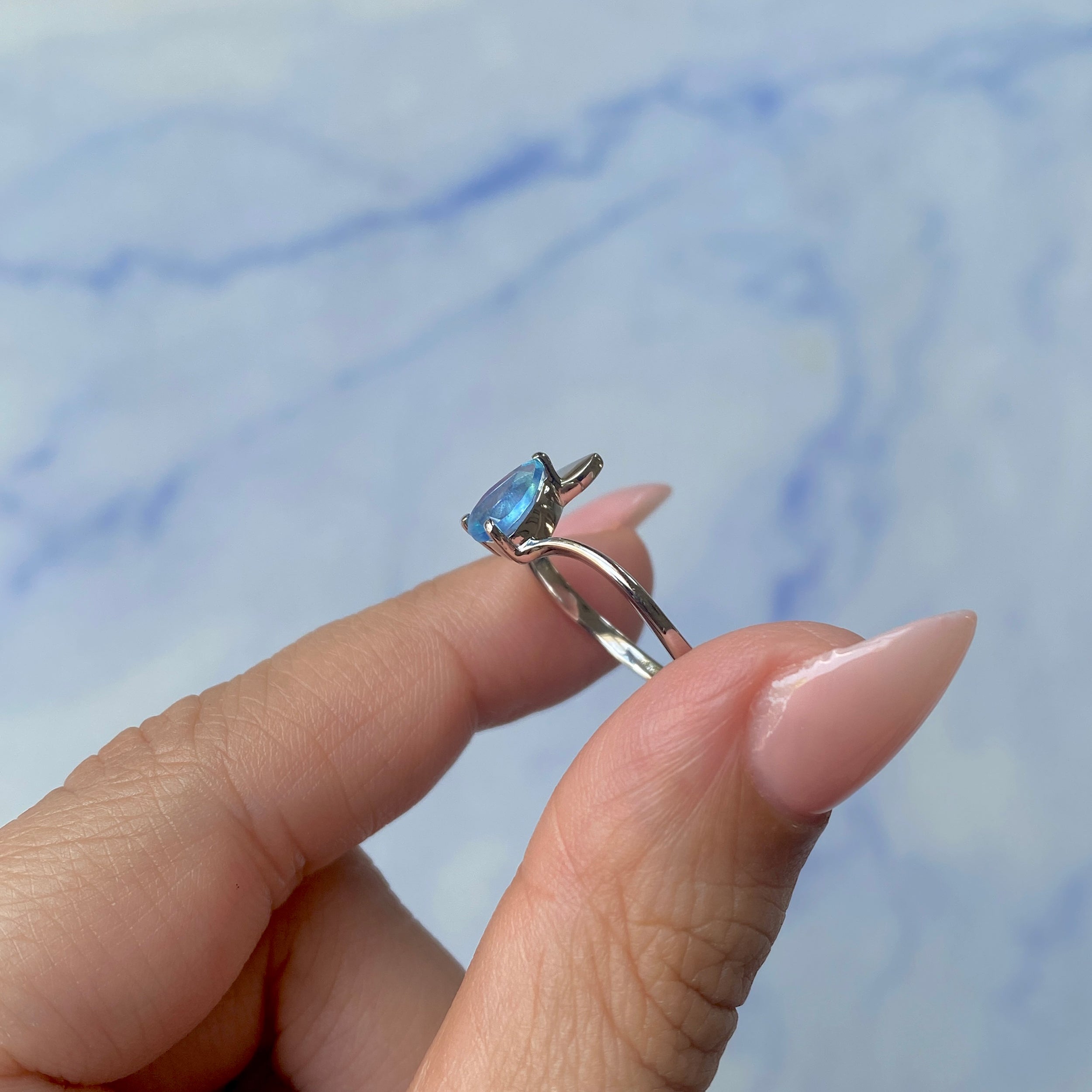 Aquamarine Ring-(AQM-SR-382.)