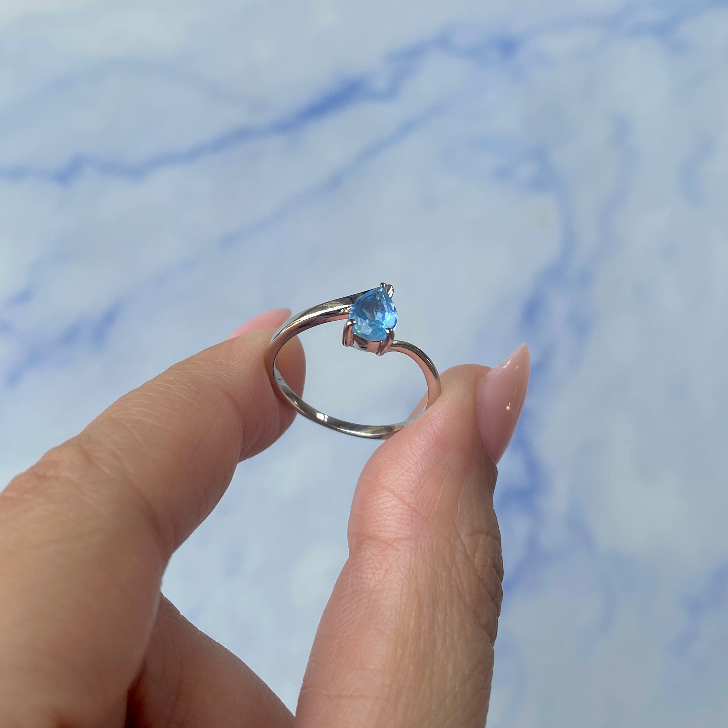 Aquamarine Ring-(AQM-SR-382.)