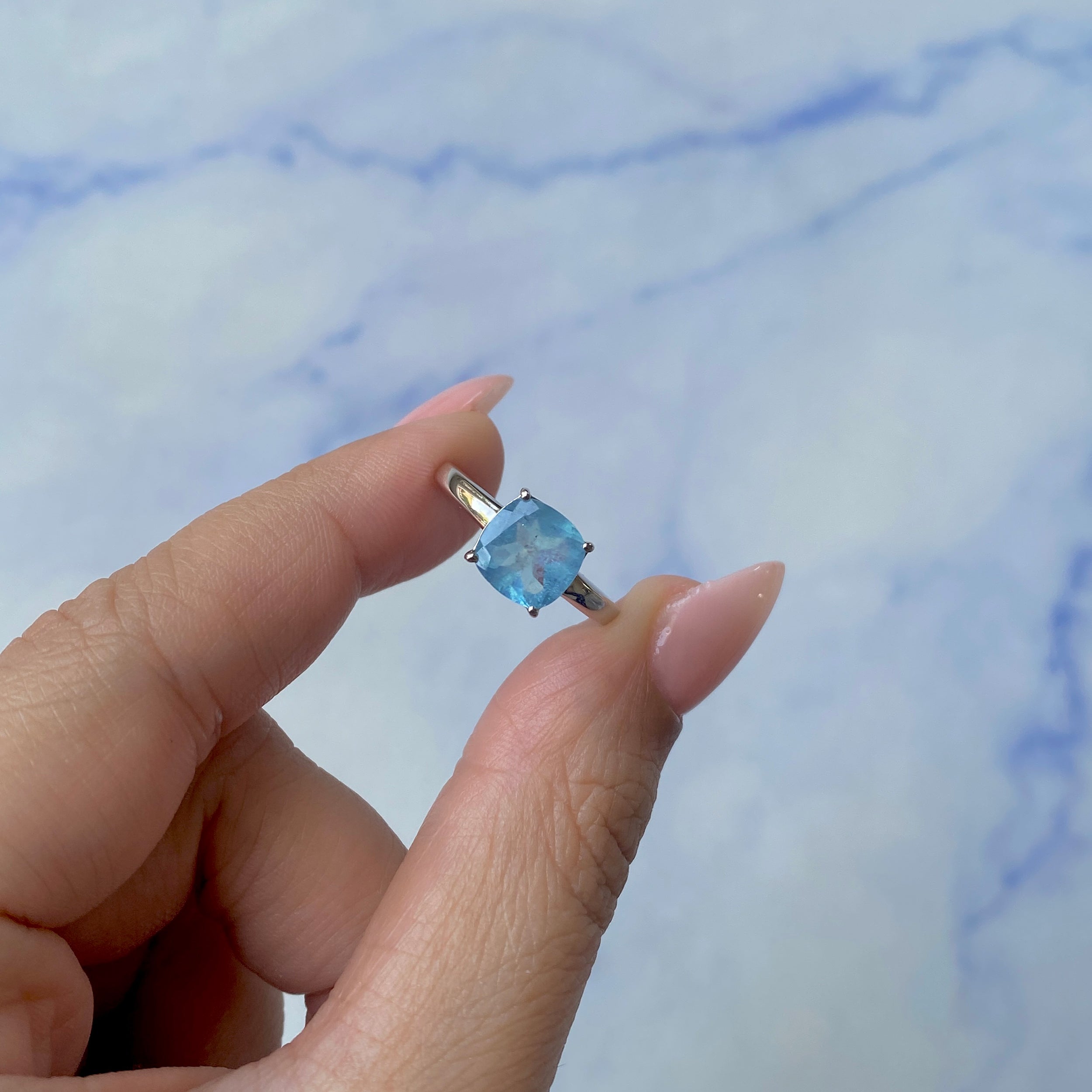 Aquamarine Ring-(AQM-SR-4033.)