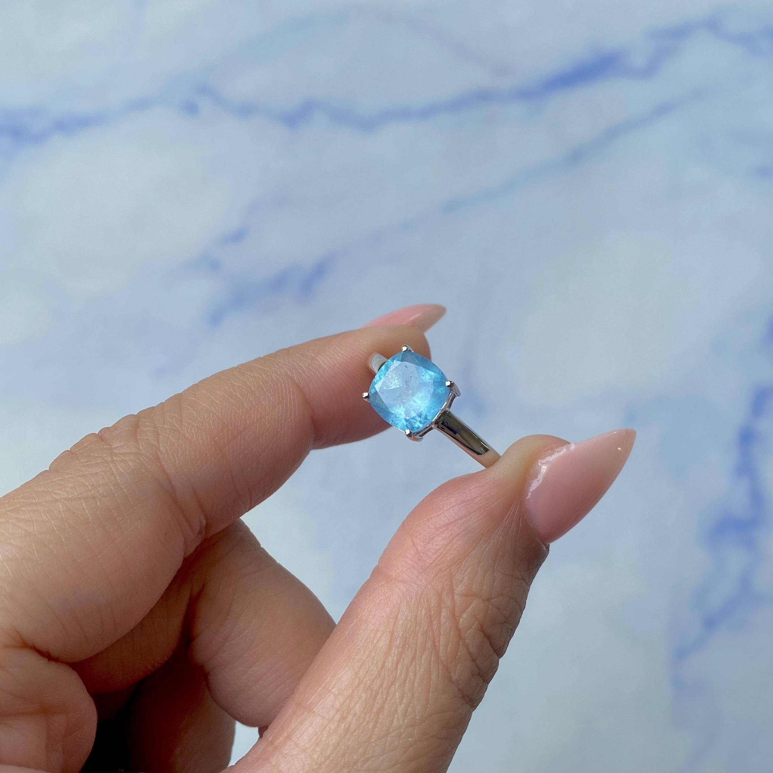 Aquamarine Ring-(AQM-SR-4033.)