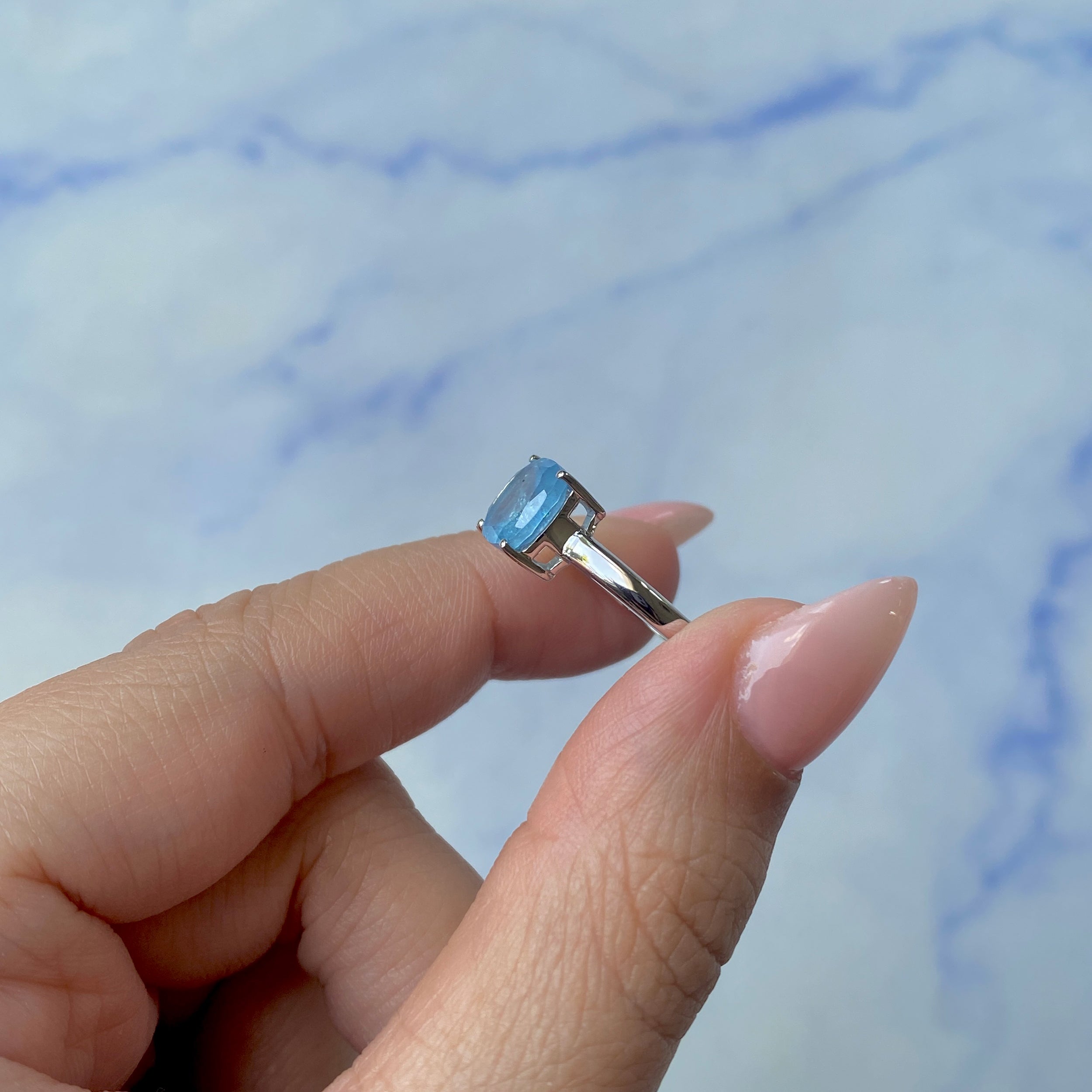 Aquamarine Ring-(AQM-SR-4033.)