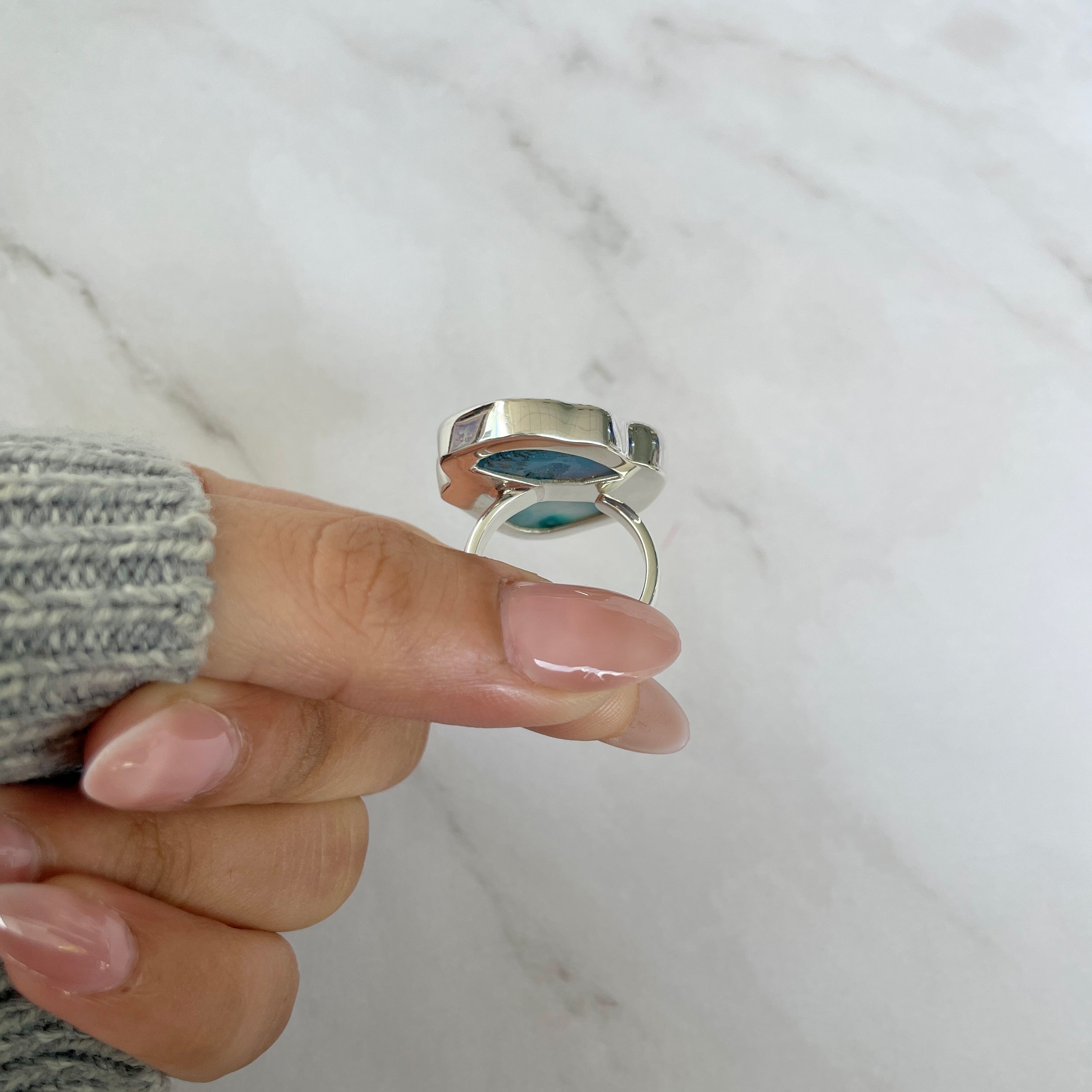 Seafoam Agate Ring-(ASF-R-13.)