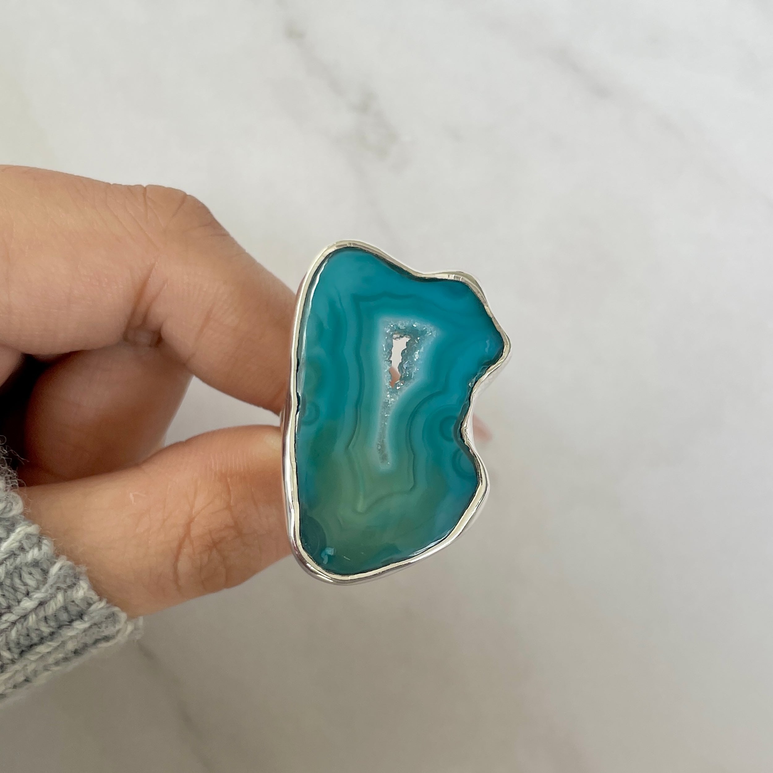 Seafoam Agate Ring-(ASF-R-14.)