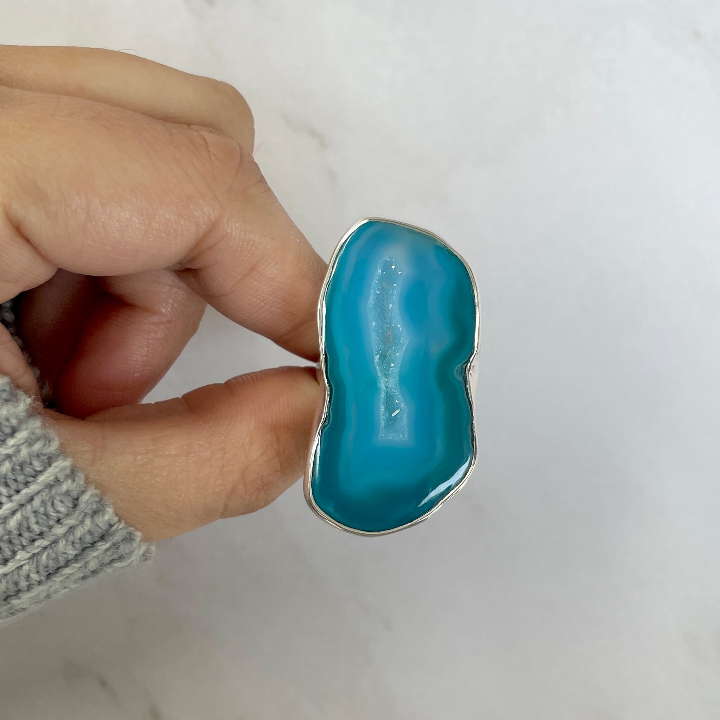 Seafoam Agate Ring-(ASF-R-15.)