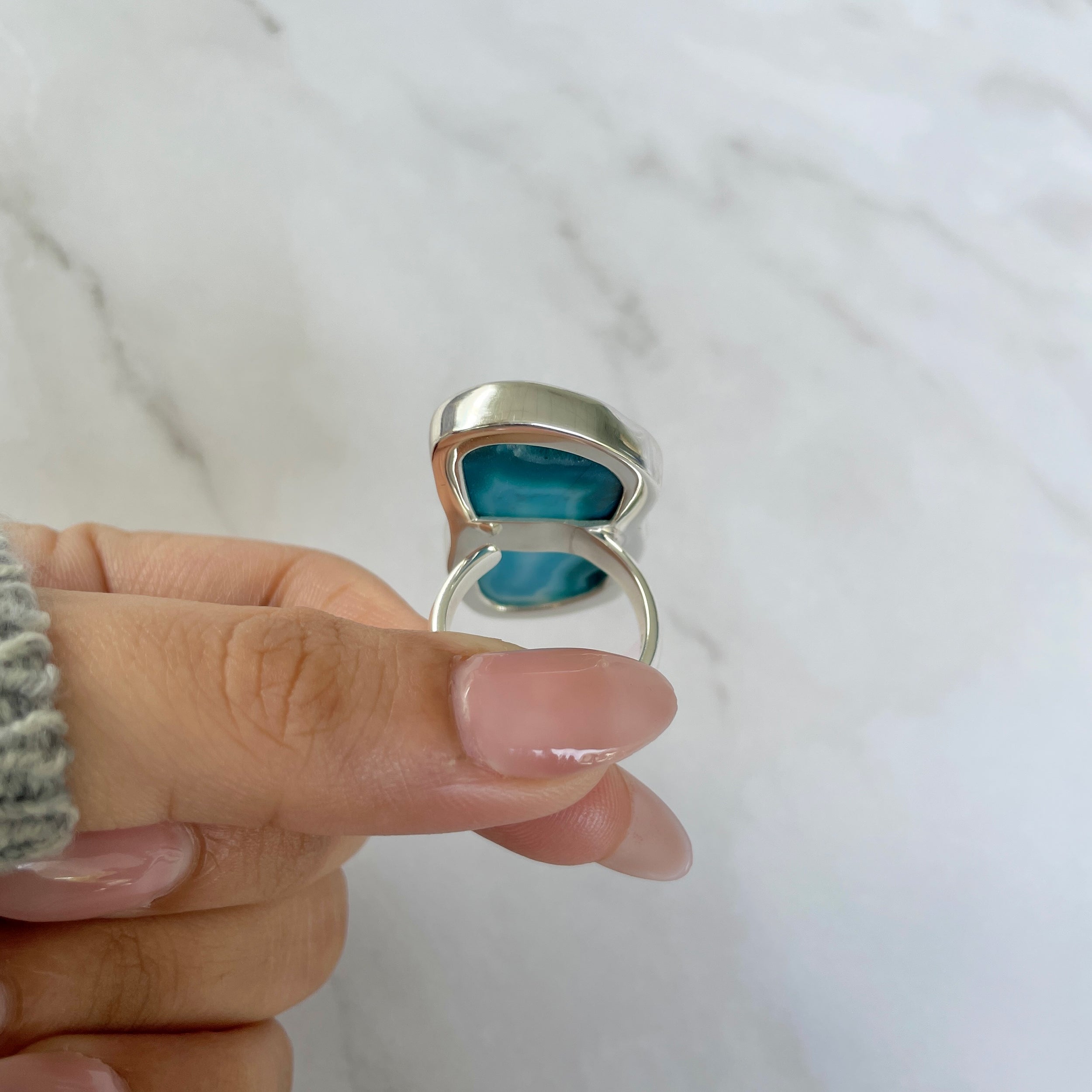 Seafoam Agate Ring-(ASF-R-15.)