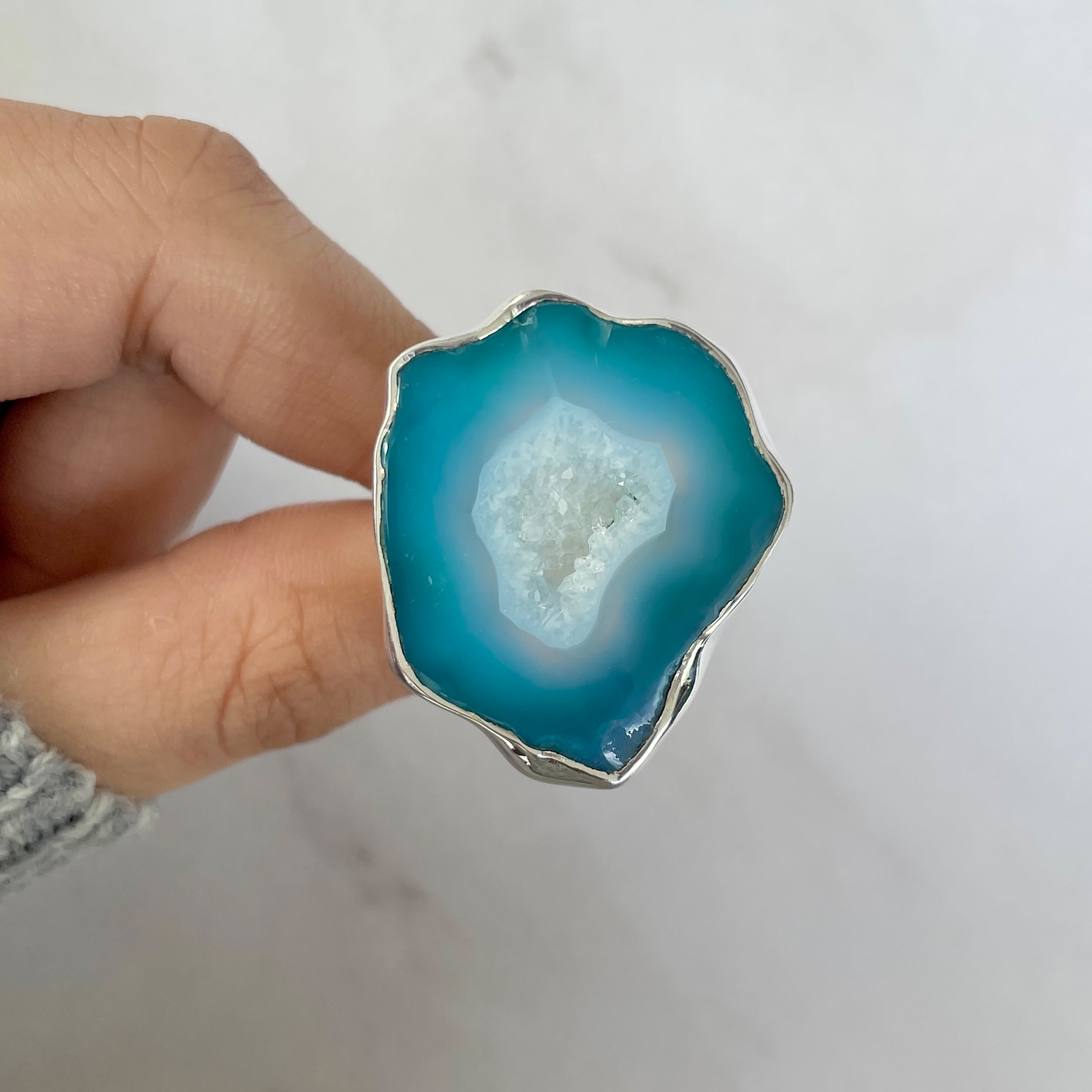Seafoam Agate Ring-(ASF-R-16.)